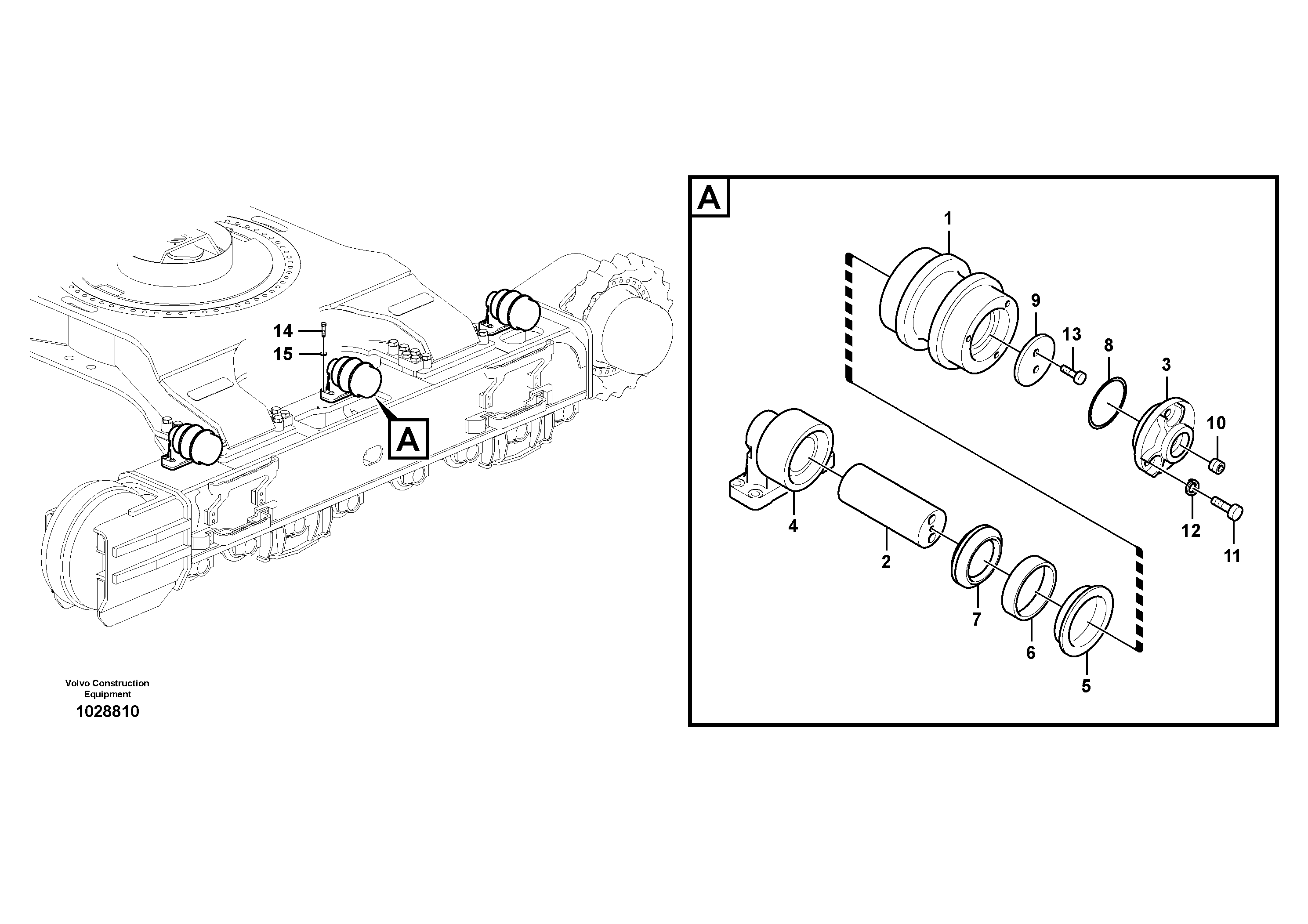 Схема запчастей Volvo EC700B - 71391 Top roller EC700BHR HIGH REACH DEMOLITION