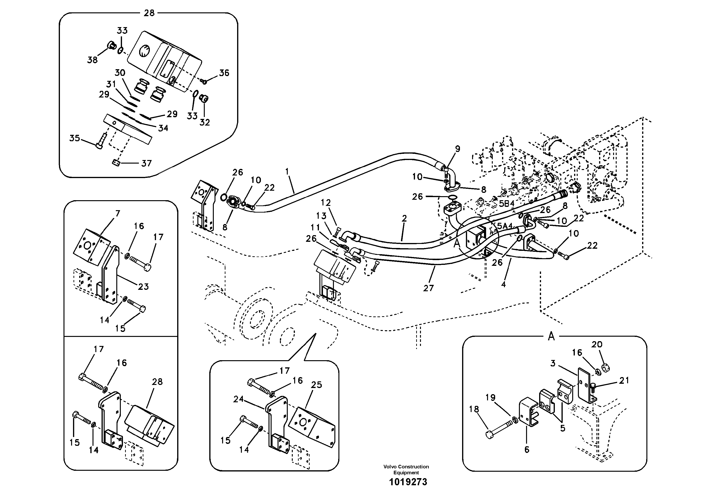 Схема запчастей Volvo EC700B - 60446 Working hydraulic, hammer and shear for upper EC700B