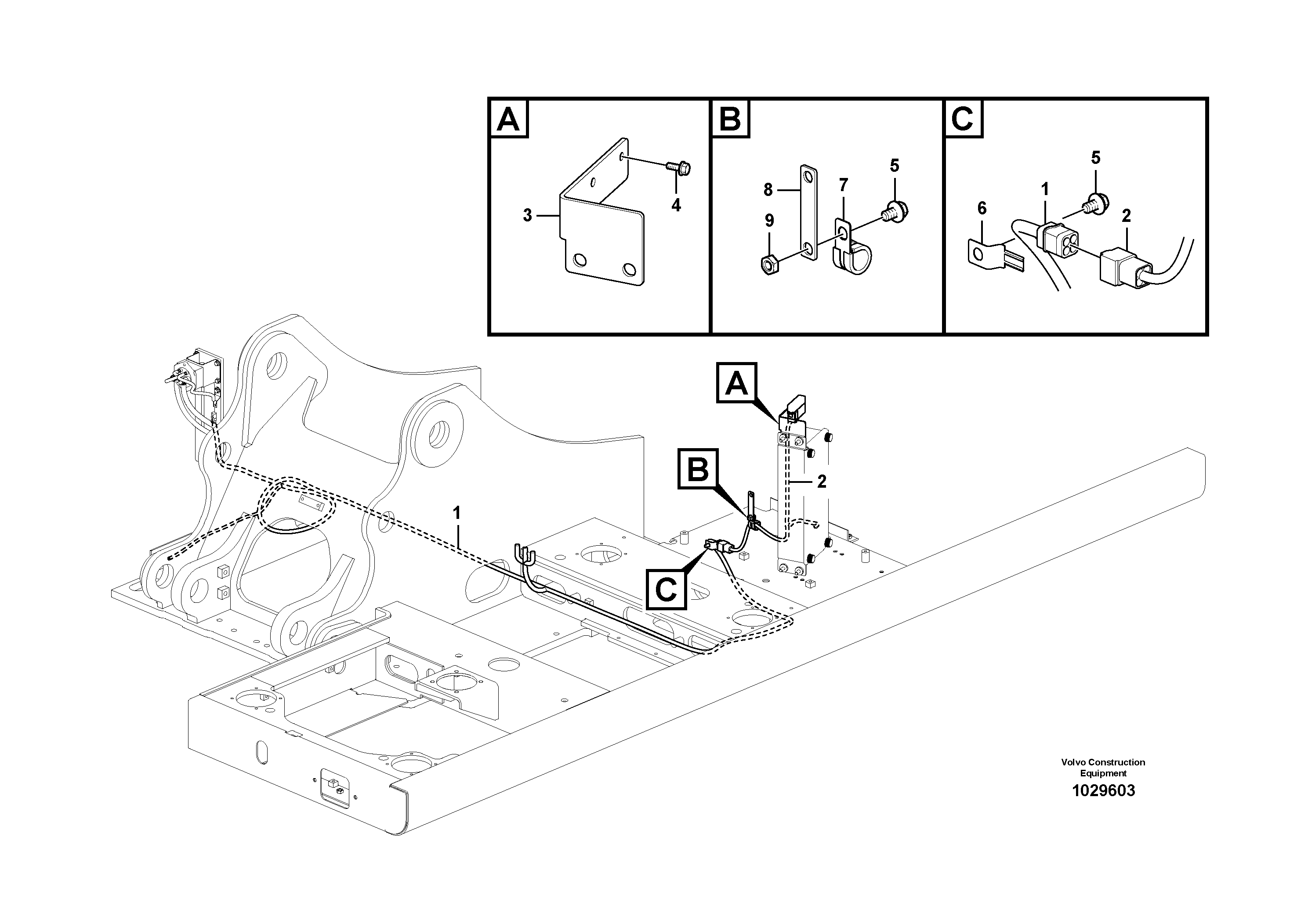 Схема запчастей Volvo EC210C - 24389 Cable harness, waste handler EC210C