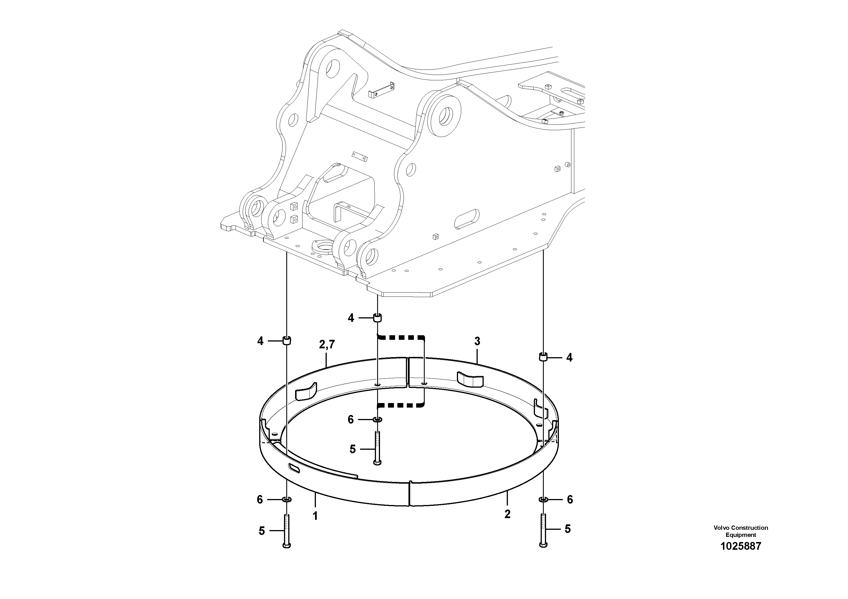 Схема запчастей Volvo EC210C - 60030 Cover, Swing gear EC210C