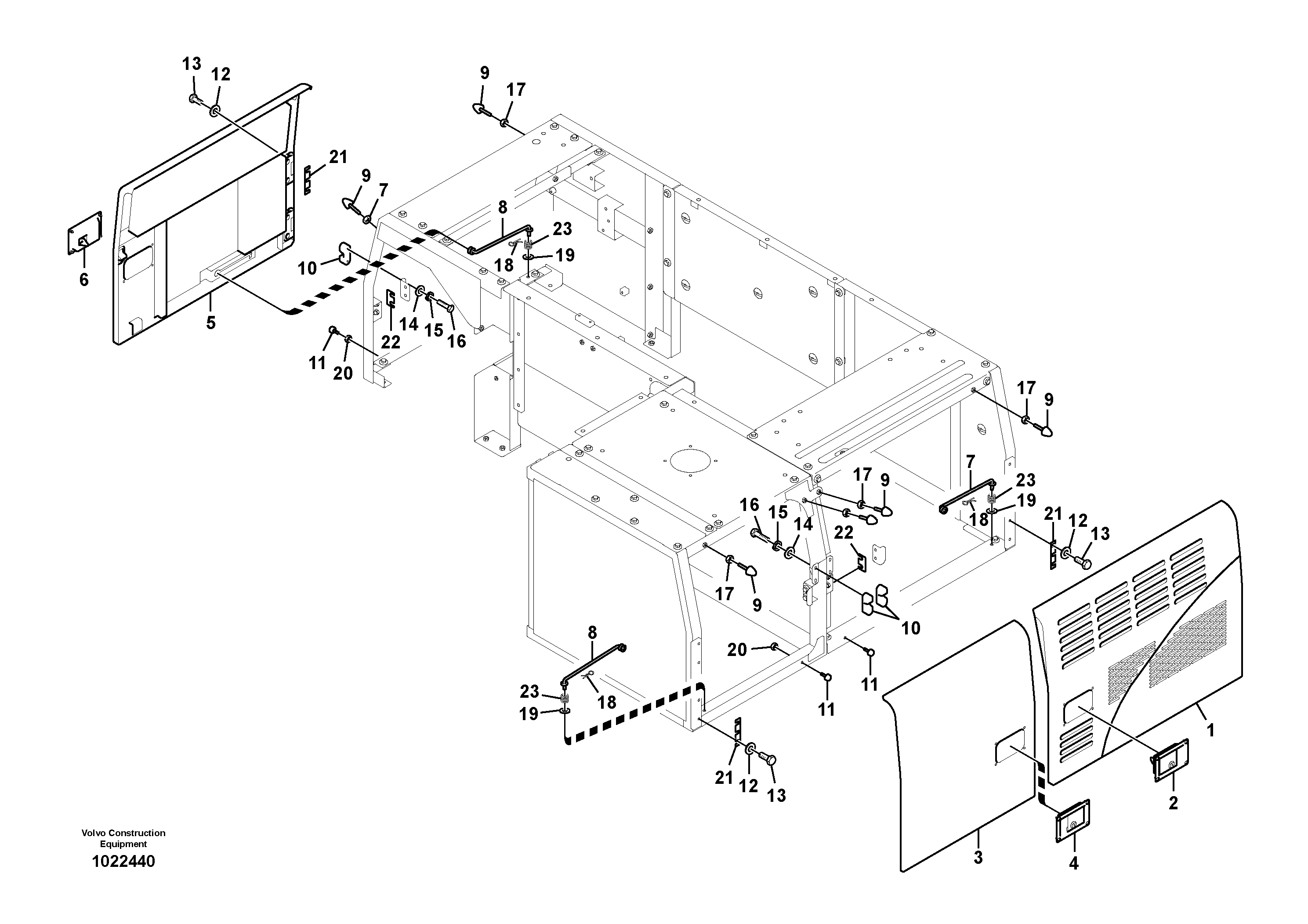 Схема запчастей Volvo EC210C - 31568 Door, side EC210C