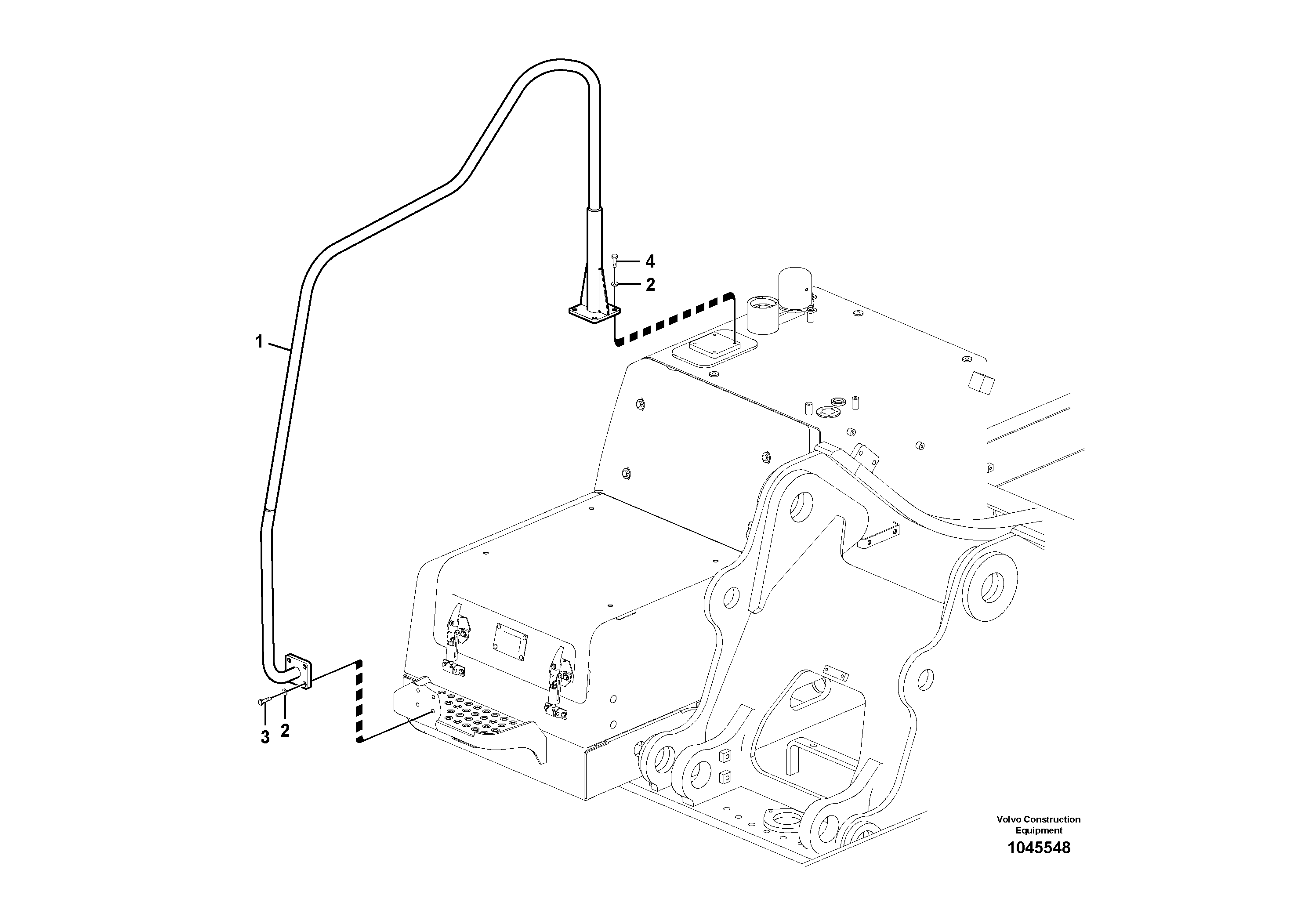 Схема запчастей Volvo EC210C - 54870 Перила EC210C
