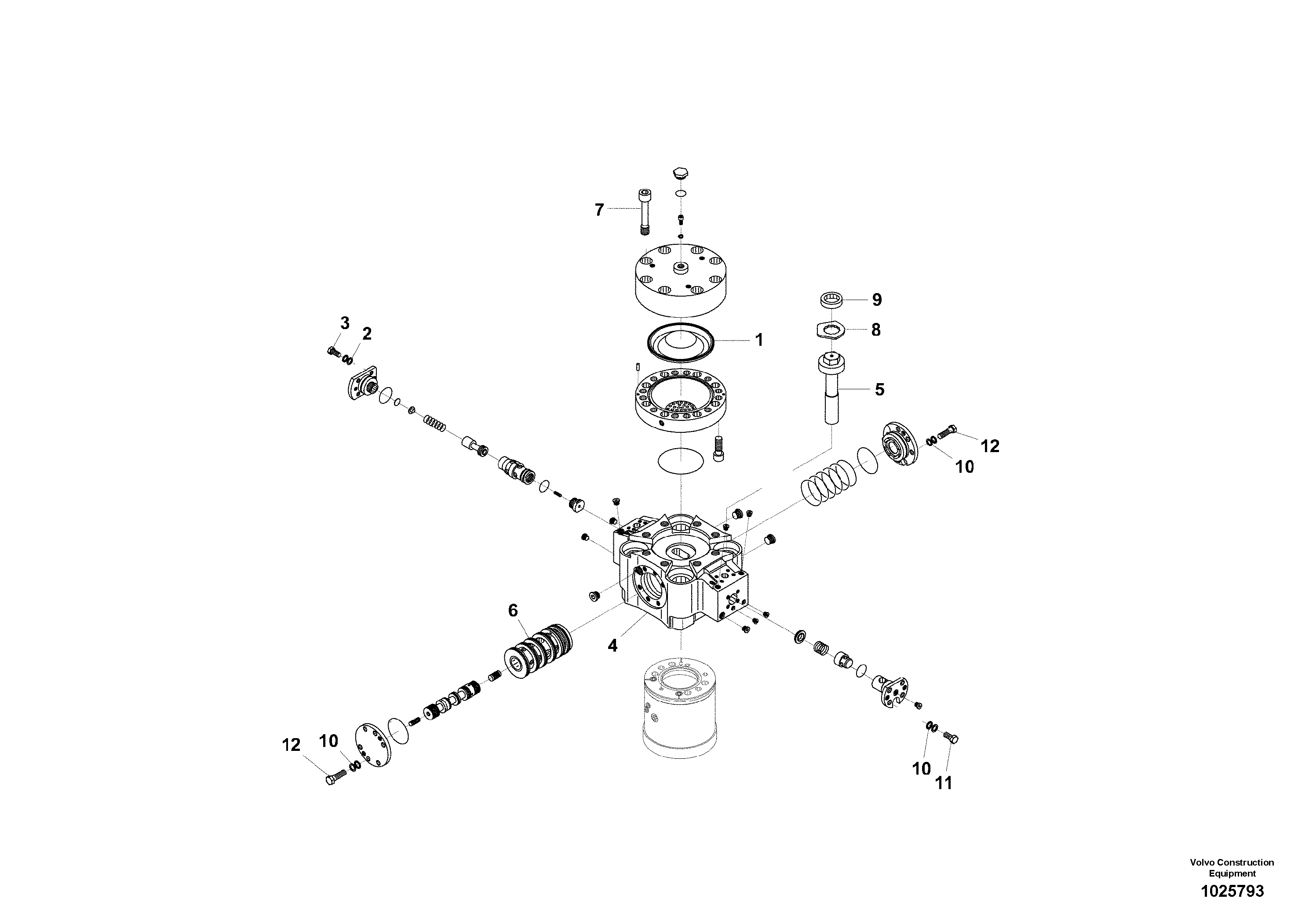 Схема запчастей Volvo EC210C - 41517 Hydraulic hammer, Accumulator ATTACHMENTS ATTACHMENTS EXCAVATORS BUCKETS&HAMMERS, GEN. B/C