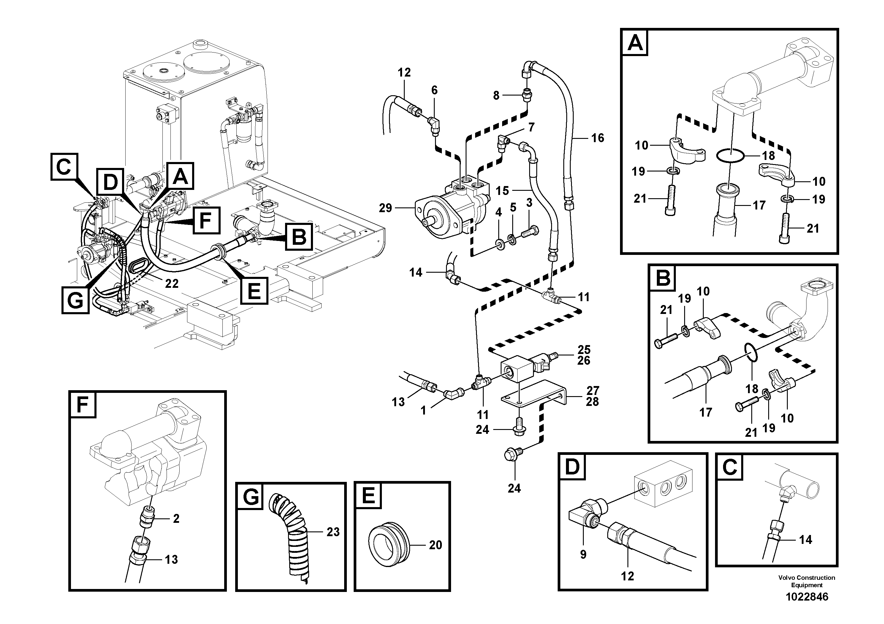 Схема запчастей Volvo EC210C - 91890 Гидравлика, система масляного охлаждения EC210C