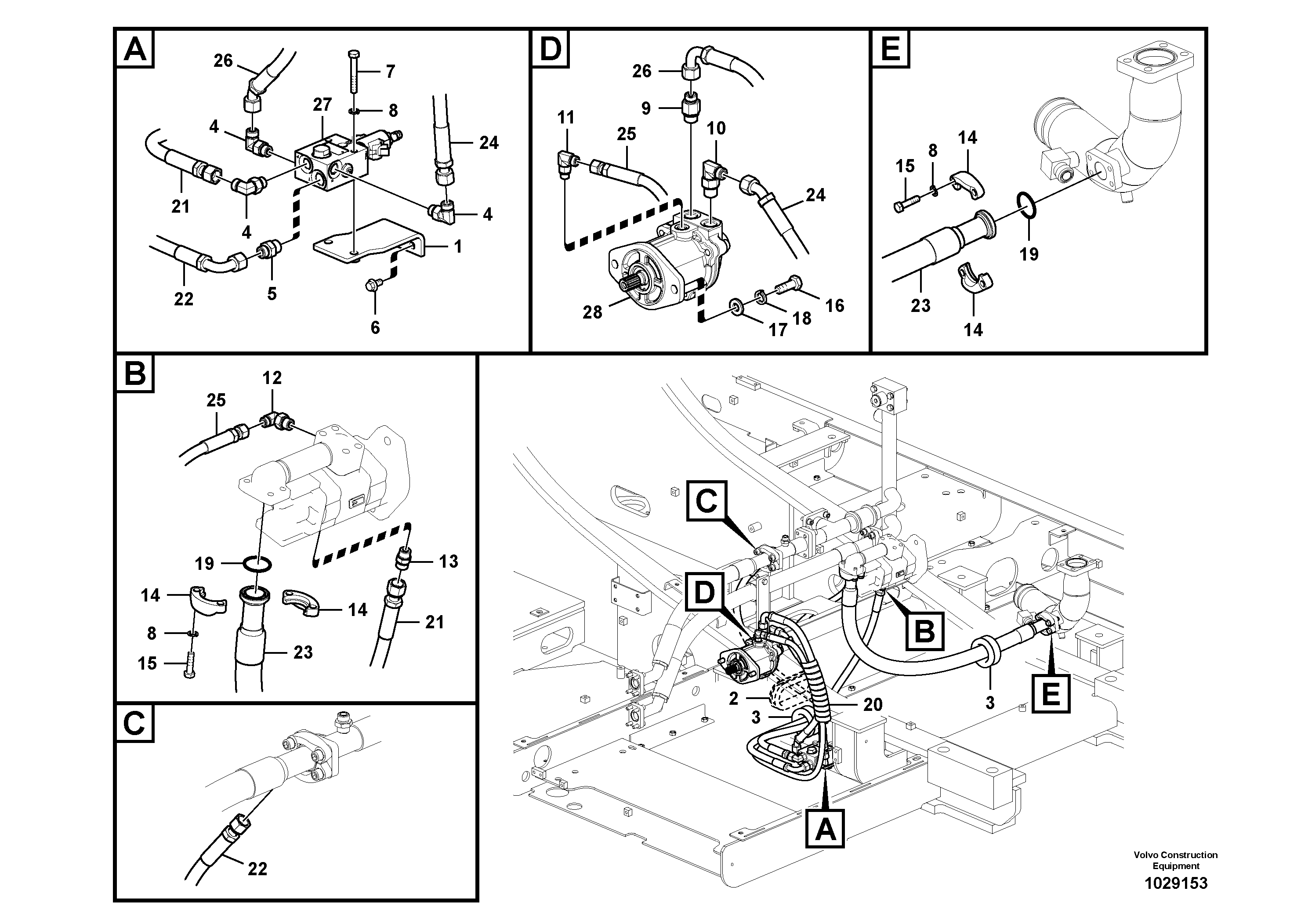 Схема запчастей Volvo EC210C - 94307 Гидравлика, система масляного охлаждения EC210C