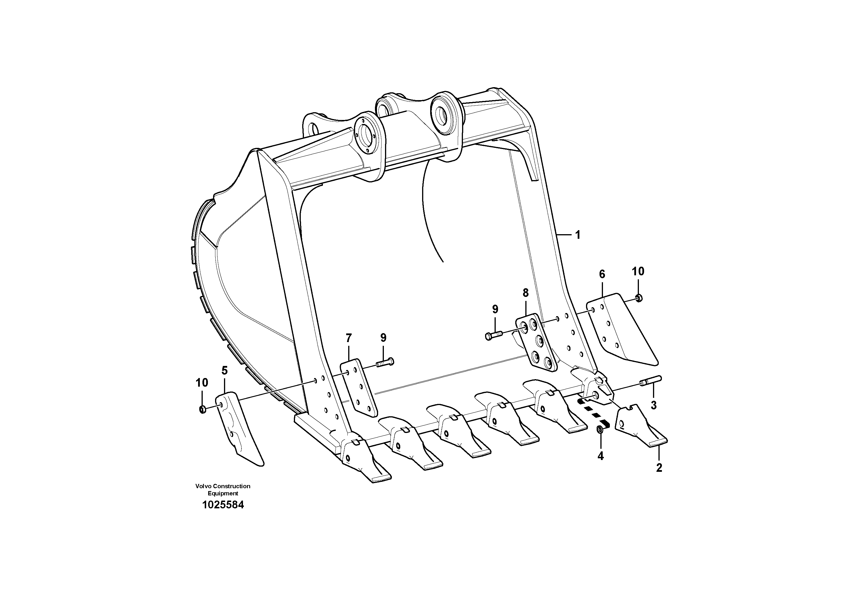 Схема запчастей Volvo EC460C - 50578 Ковш EC460C