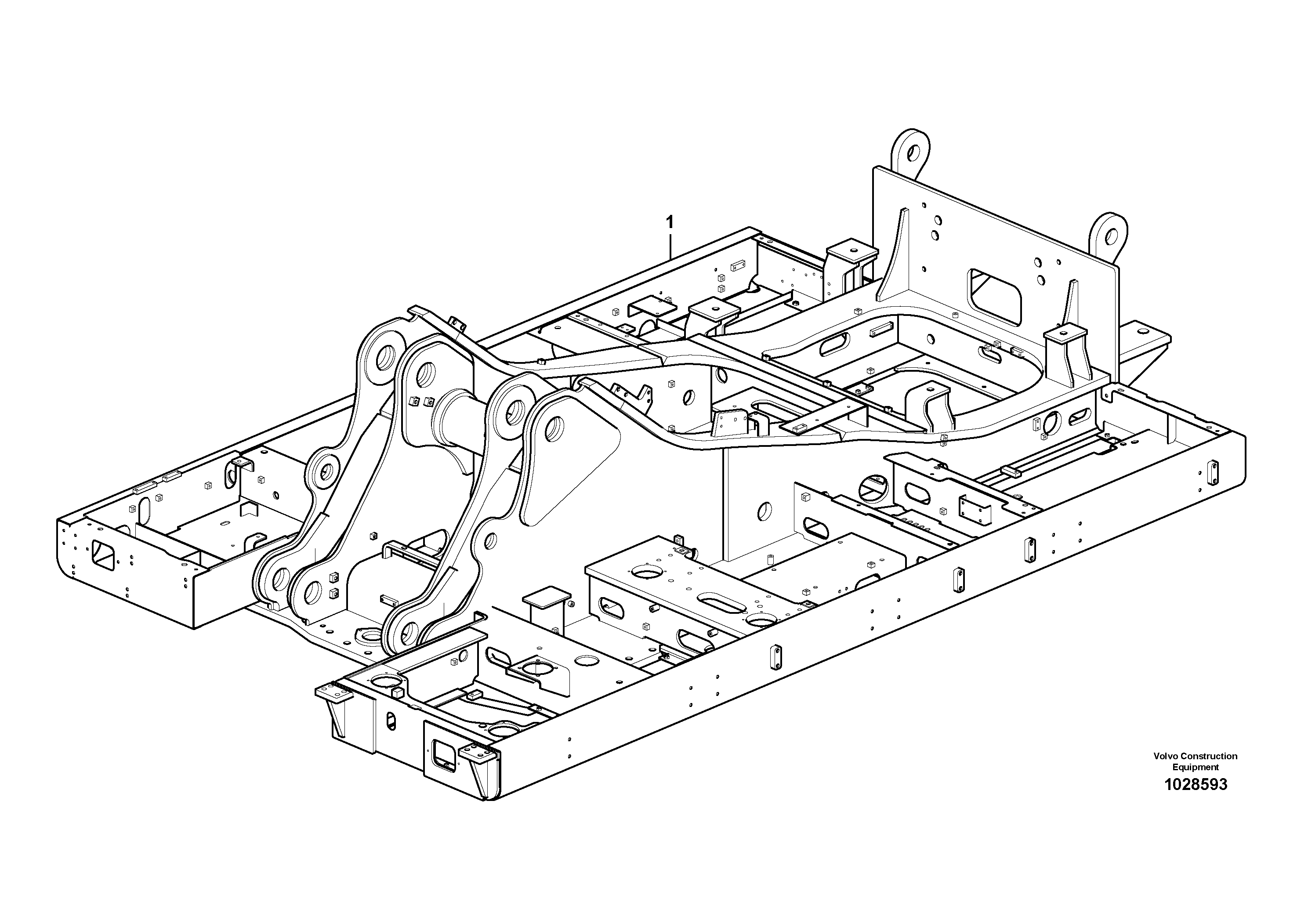Схема запчастей Volvo EC460C - 10418 Upper frame EC460C