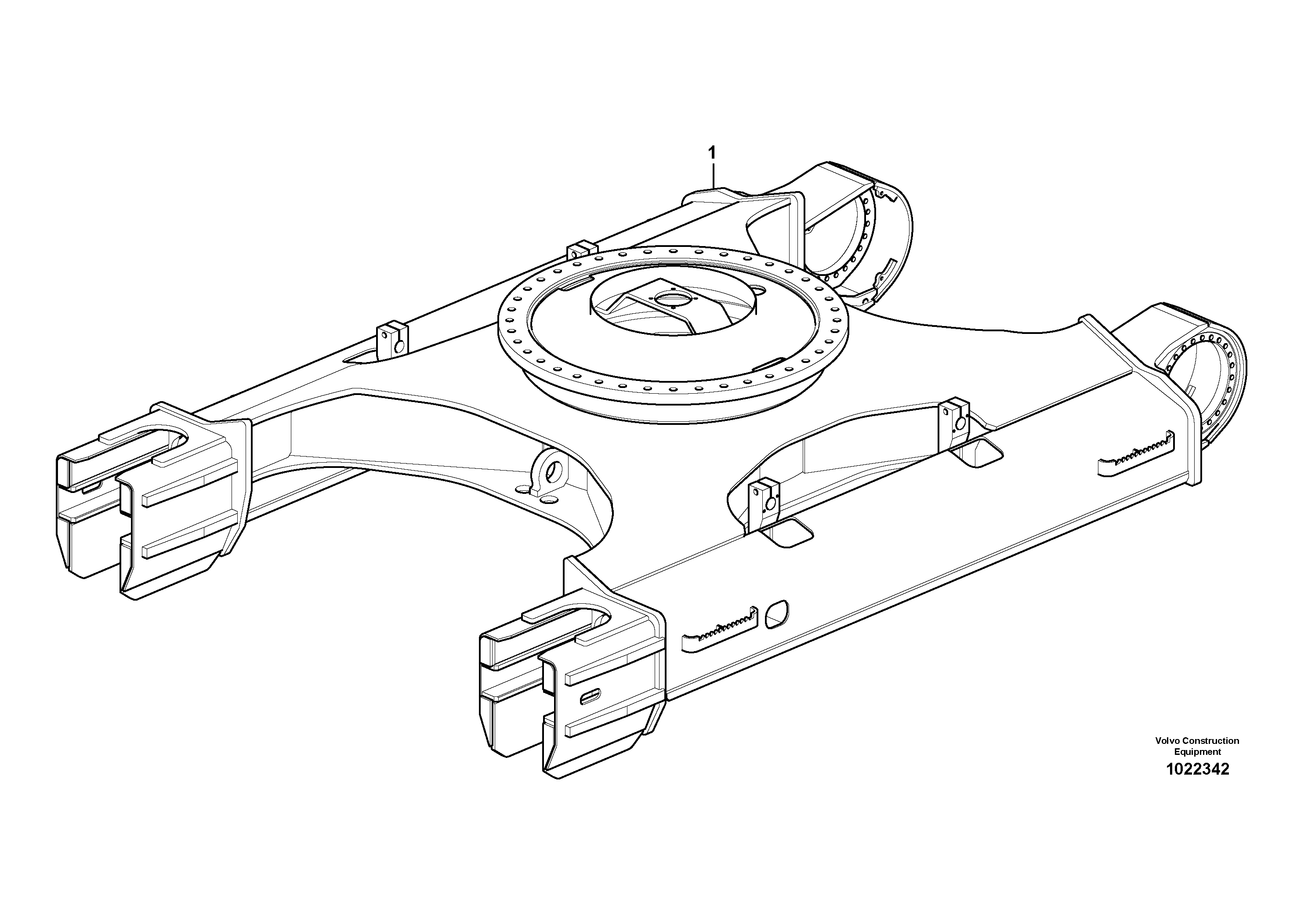 Схема запчастей Volvo EC460C - 17488 Рама экскаватора (ходовой части, шасси) EC460C