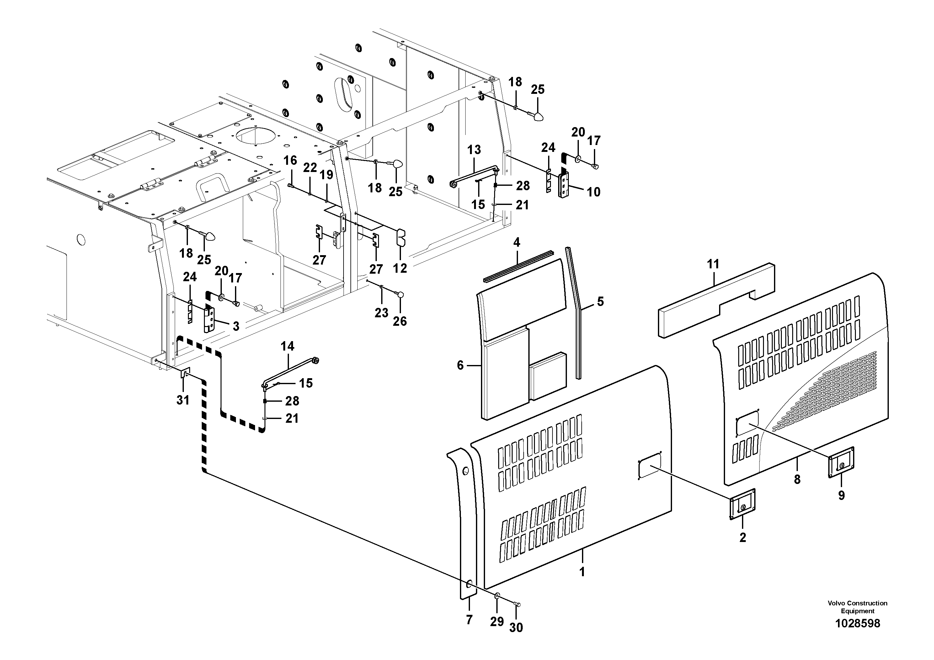 Схема запчастей Volvo EC460C - 10915 Door, side EC460C