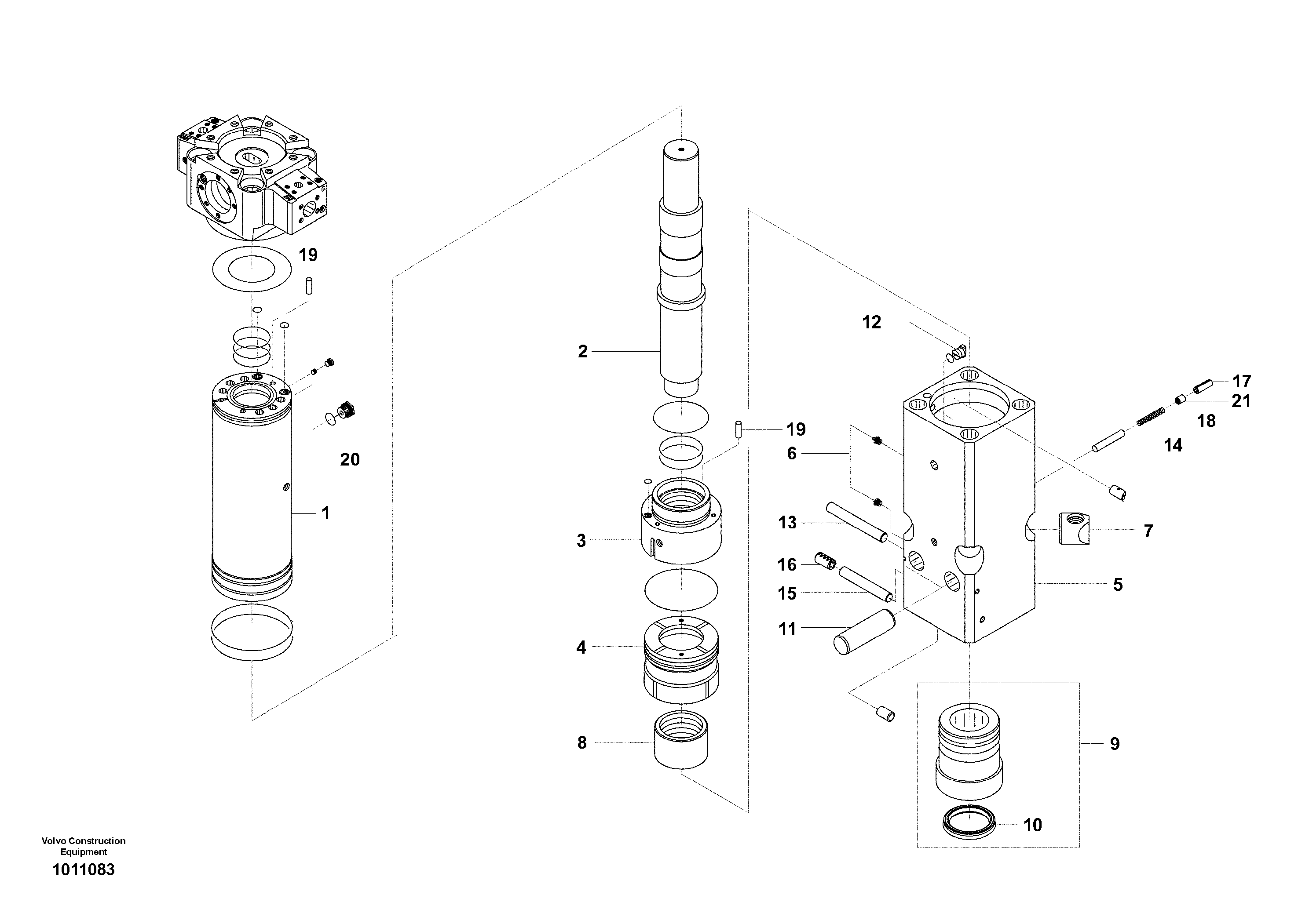 Схема запчастей Volvo EC460C - 37024 Hydraulic Hammer, Accumulator Housing ATTACHMENTS ATTACHMENTS EXCAVATORS BUCKETS&HAMMERS, GEN. B/C