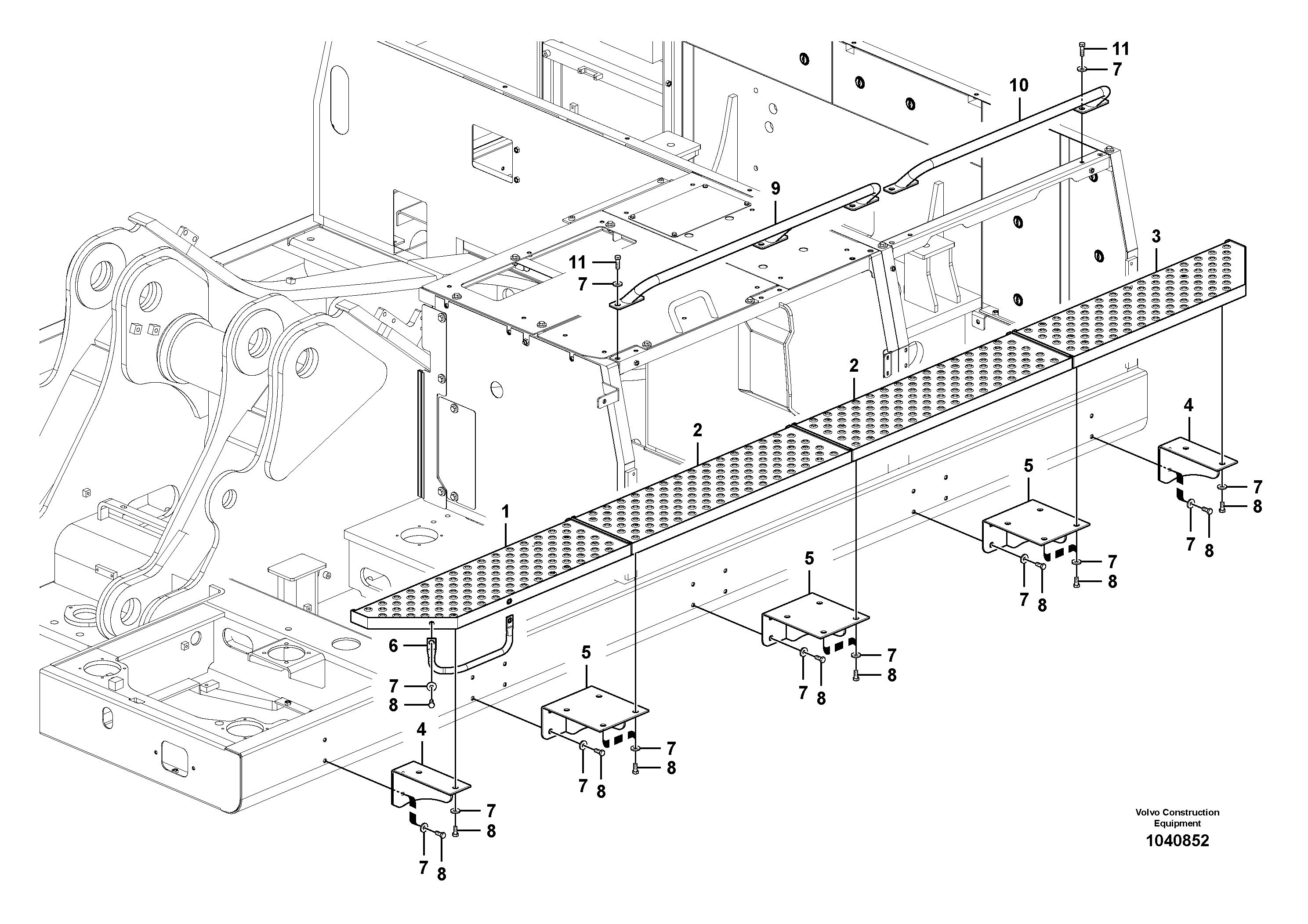 Схема запчастей Volvo EC460C - 53600 Walk Way EC460C S/N 115001-