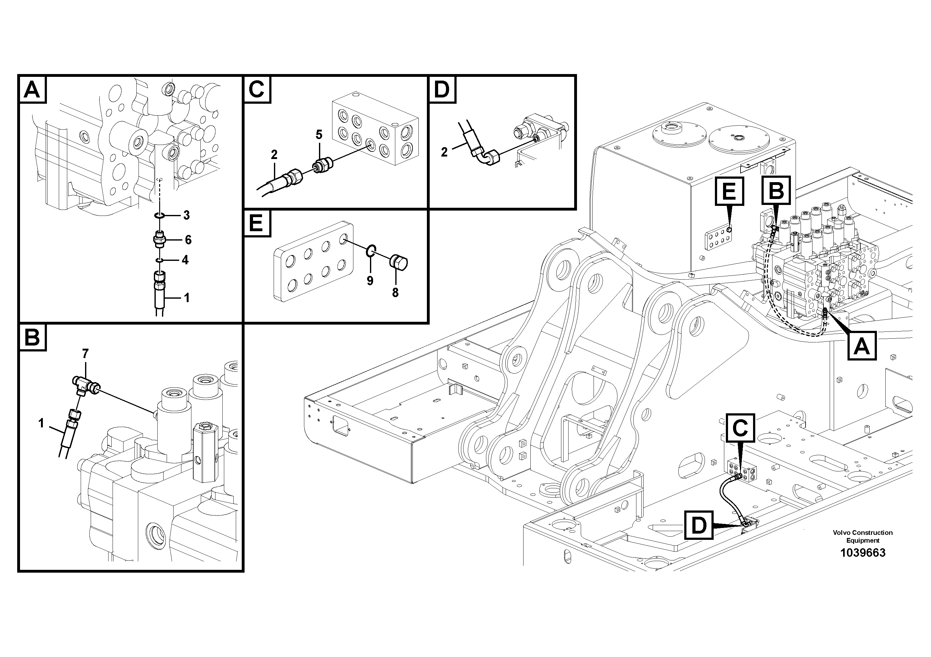 Схема запчастей Volvo EC460C - 41298 Servo system, hammer and shear EC460C S/N 115001-