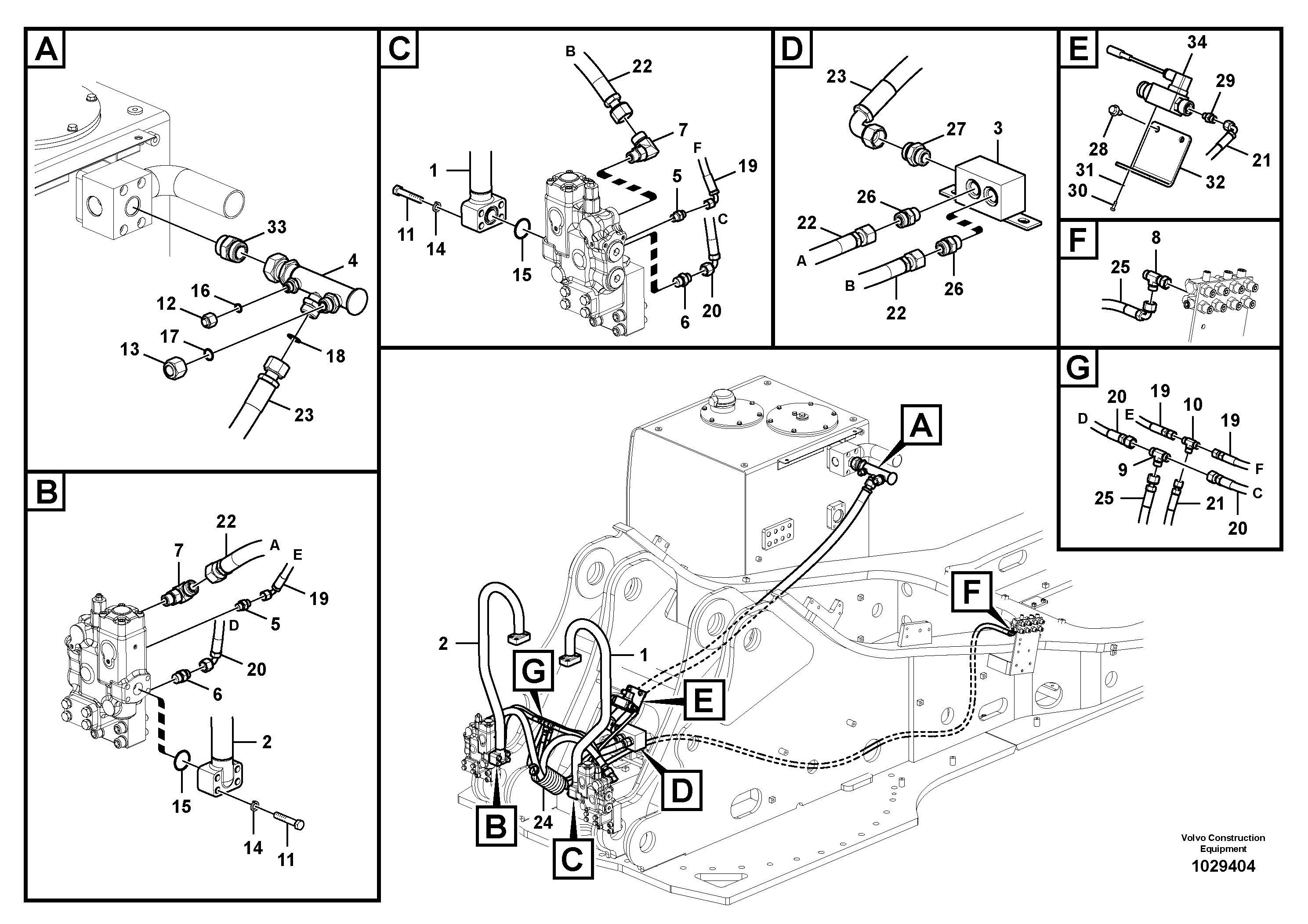Схема запчастей Volvo EC460C - 15138 Working hydraulic, boom rupture EC460C S/N 115001-