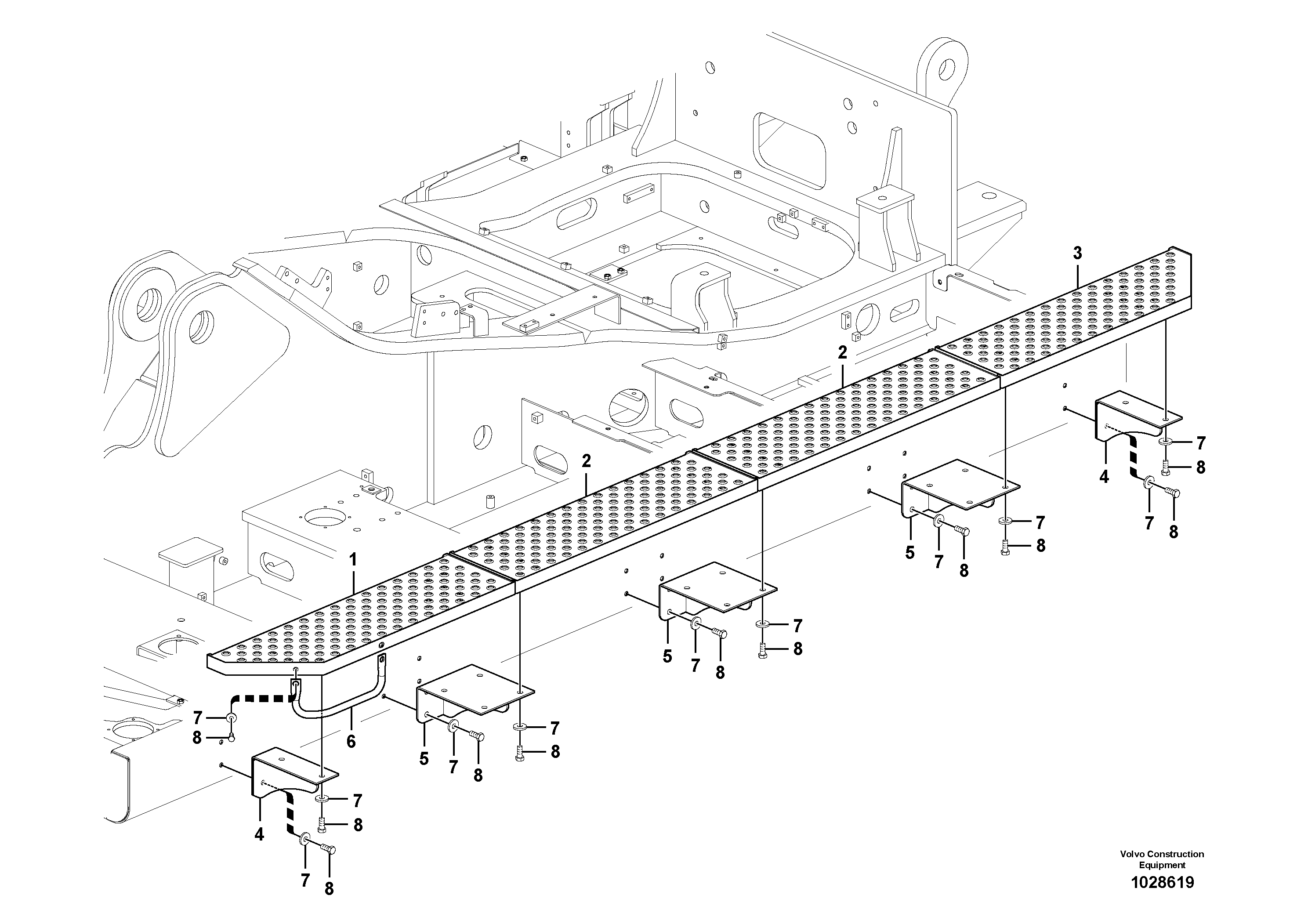 Схема запчастей Volvo EC460C - 53232 Walk Way EC460C