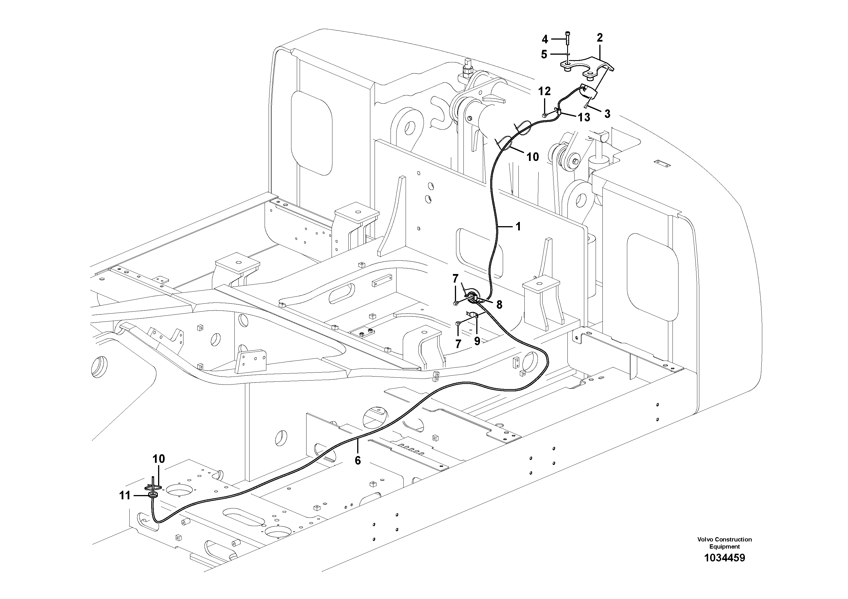 Схема запчастей Volvo EC460C - 51417 Rear view camera EC460C S/N 115001-