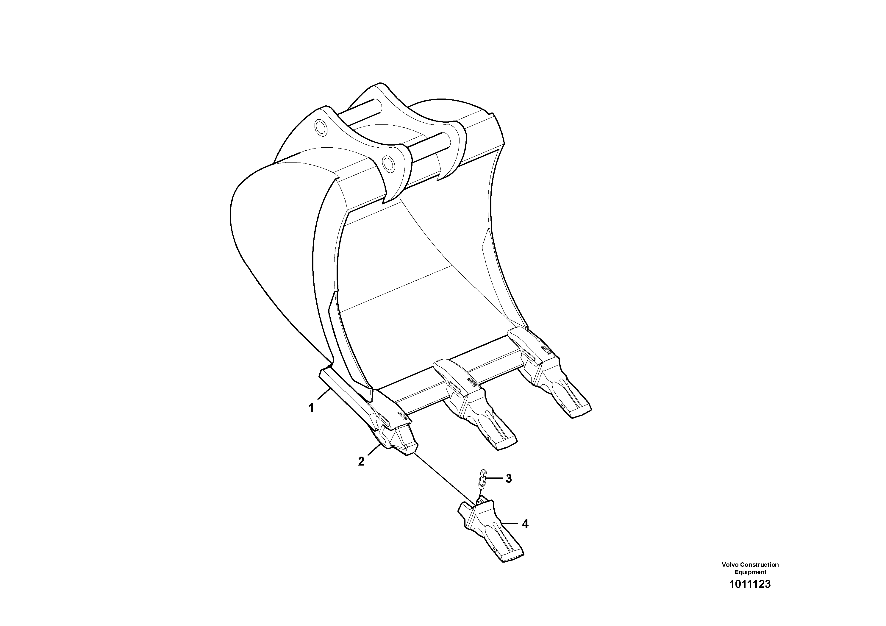 Схема запчастей Volvo EC460C - 53749 Buckets for Quickfit ATTACHMENTS ATTACHMENTS EXCAVATORS BUCKETS&HAMMERS, GEN. B/C