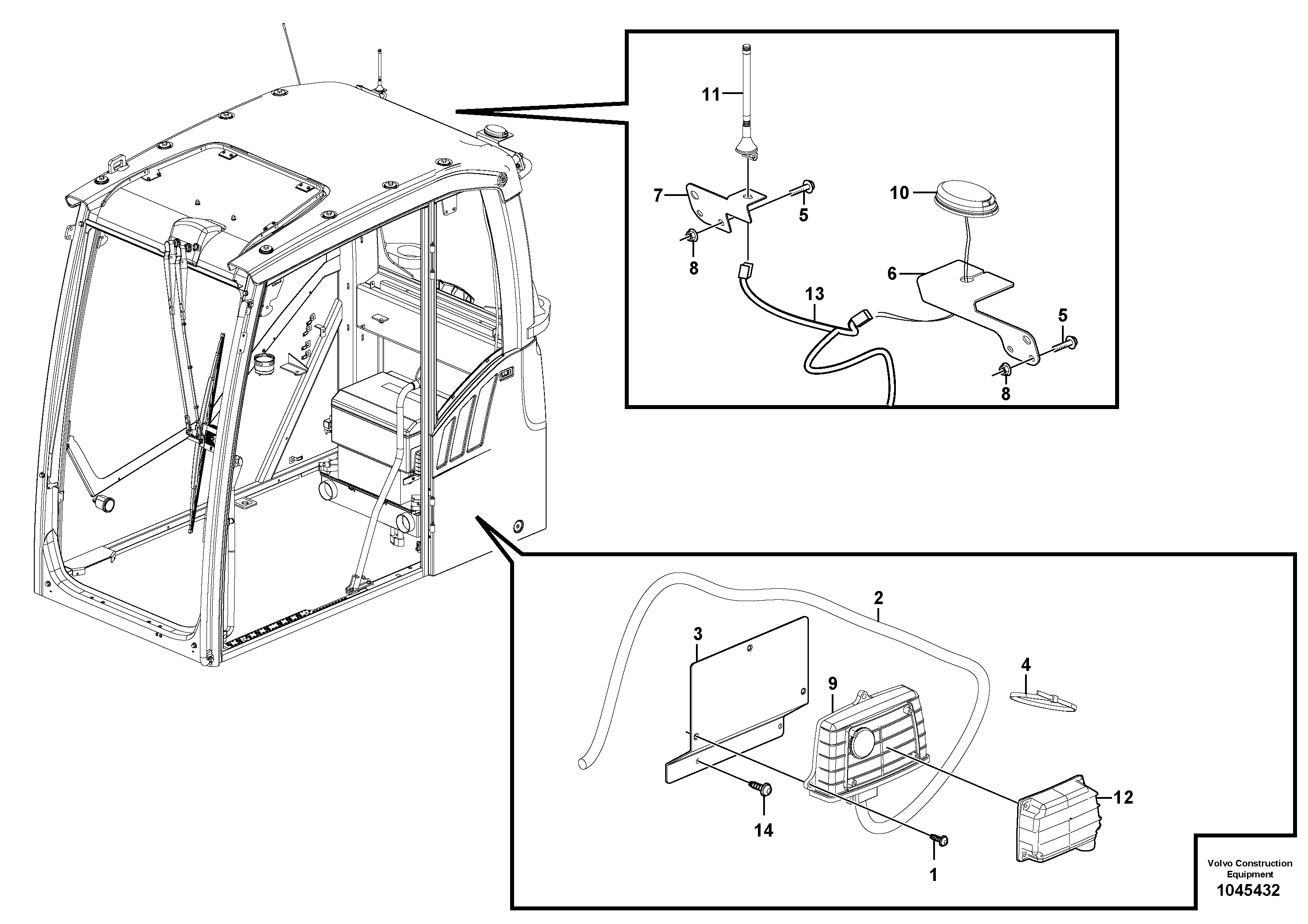 Схема запчастей Volvo EW140C - 98290 System for wireless electronic controlled communication (telematics) EW140C