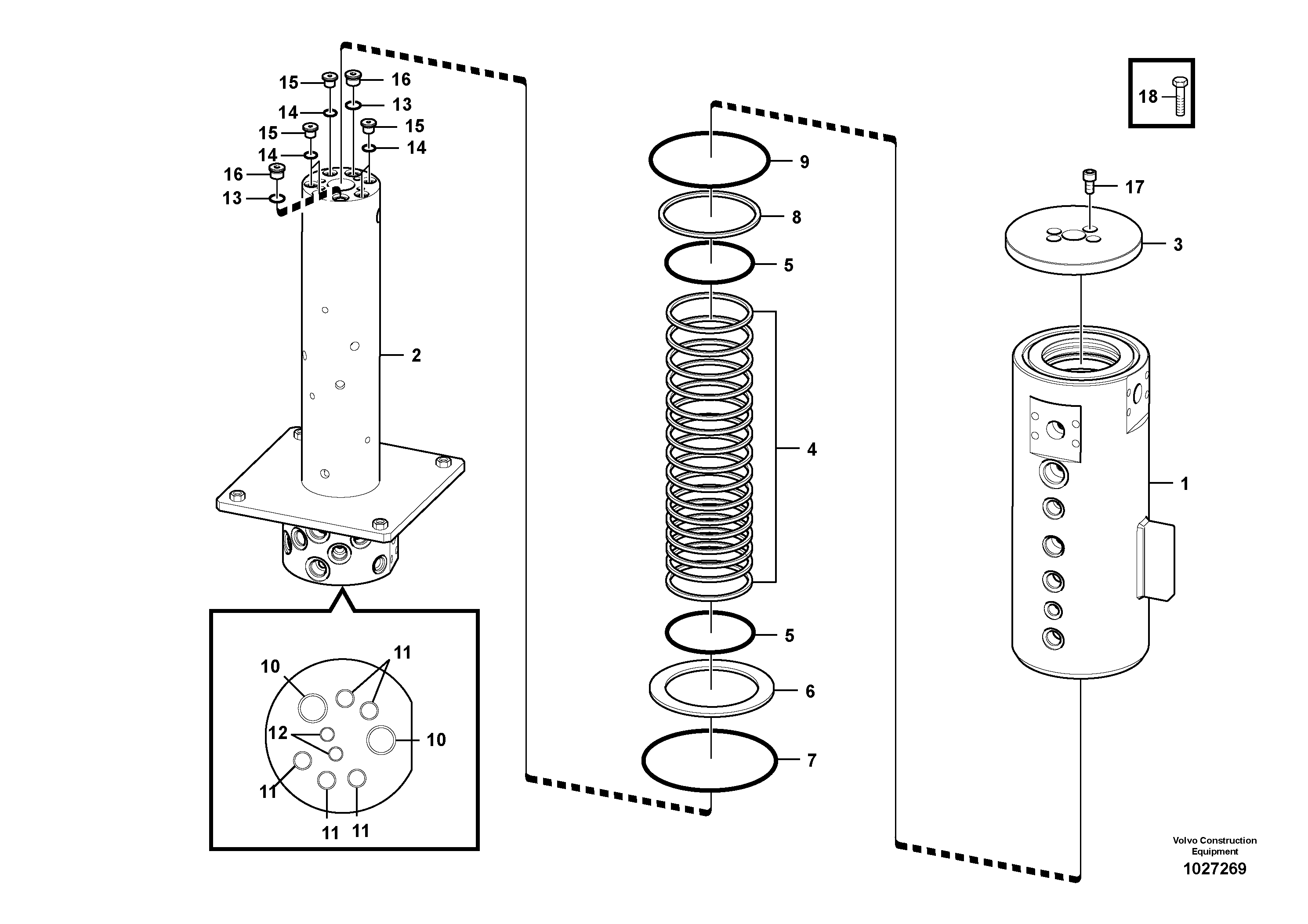 Схема запчастей Volvo EW140C - 51789 Шарнир поворотный EW140C