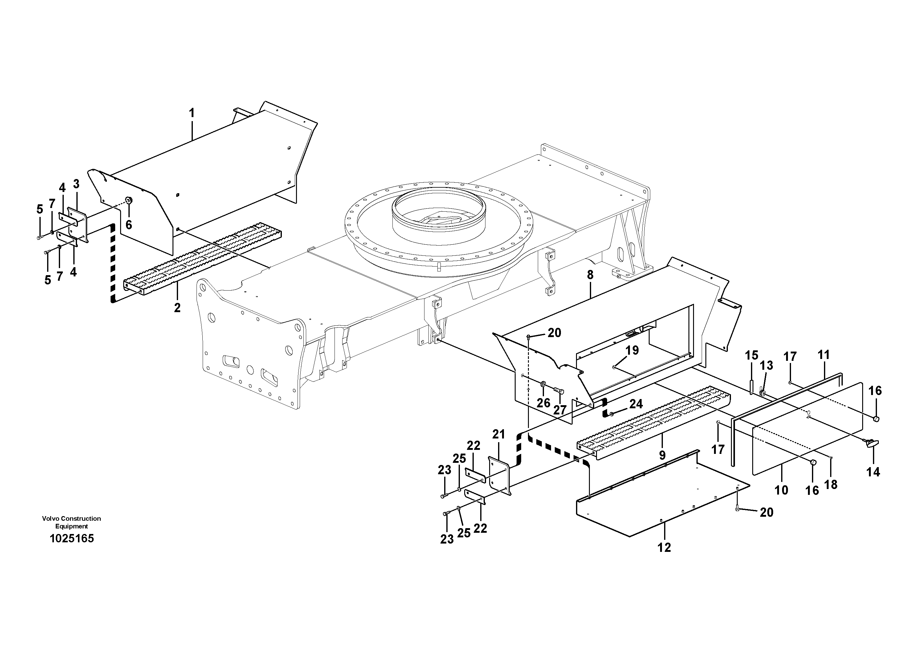 Схема запчастей Volvo EW140C - 73548 Foot step EW140C