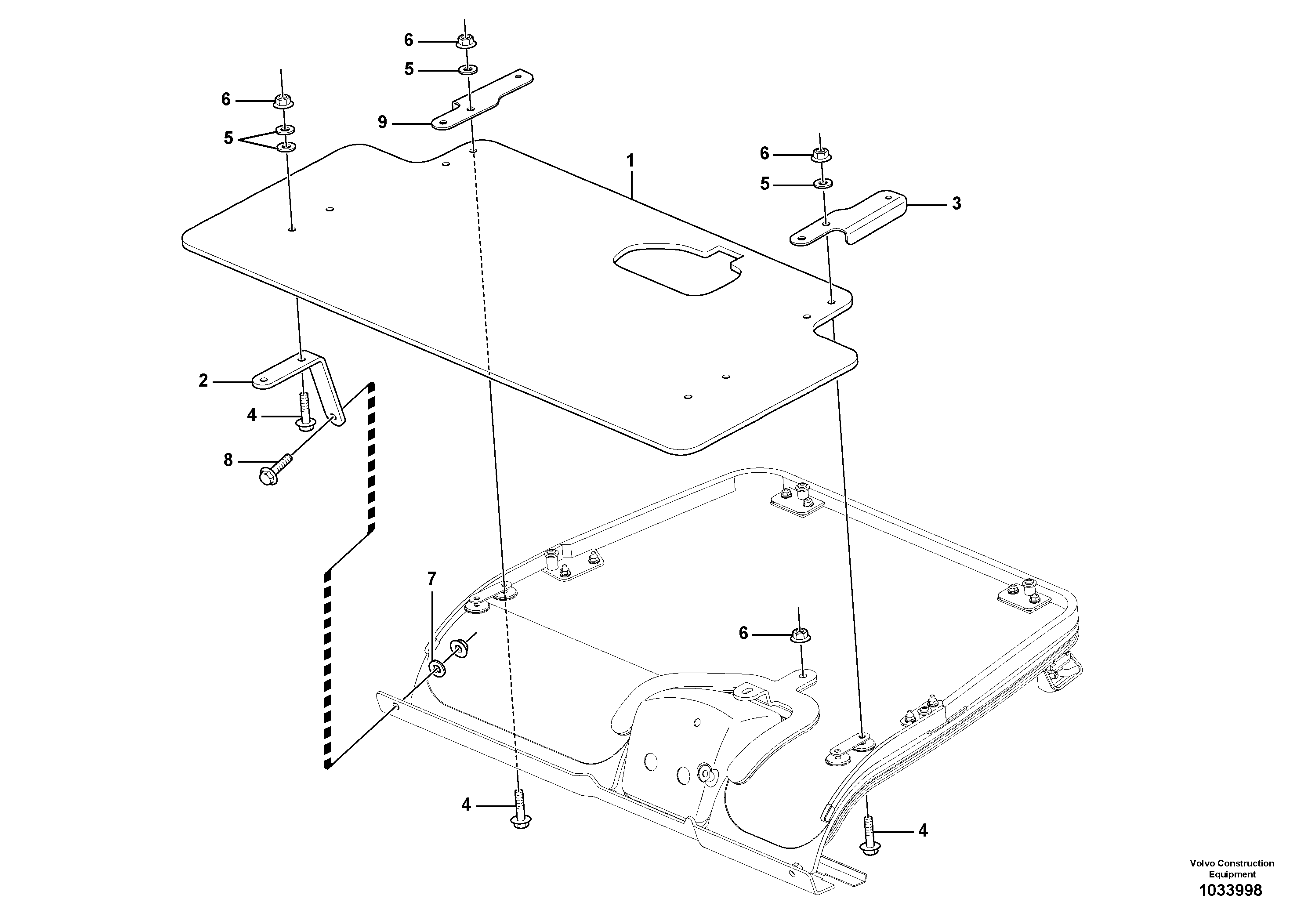 Схема запчастей Volvo EW140C - 66600 Rain visor, exterior equipment EW140C