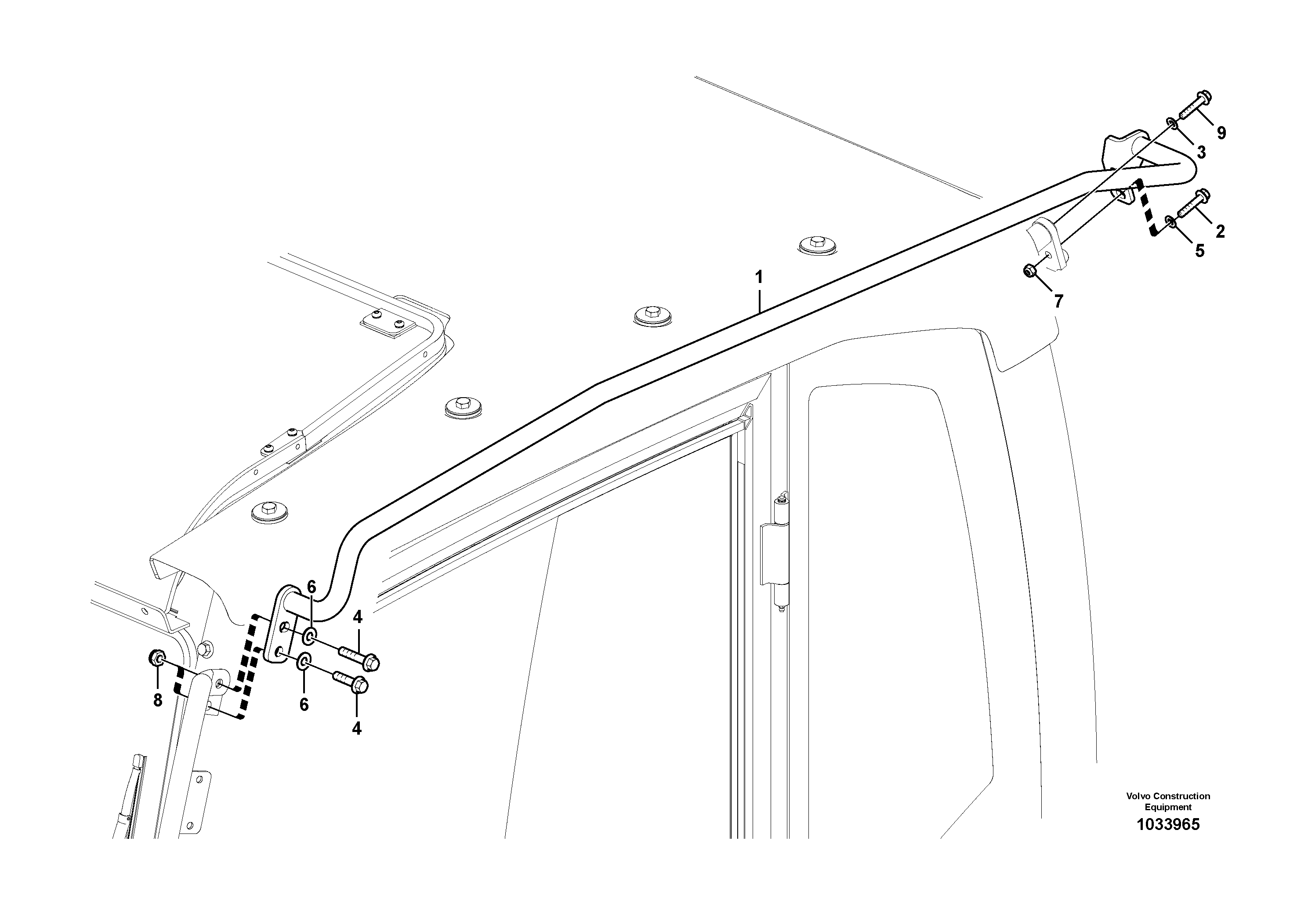 Схема запчастей Volvo EW140C - 89252 Перила EW140C