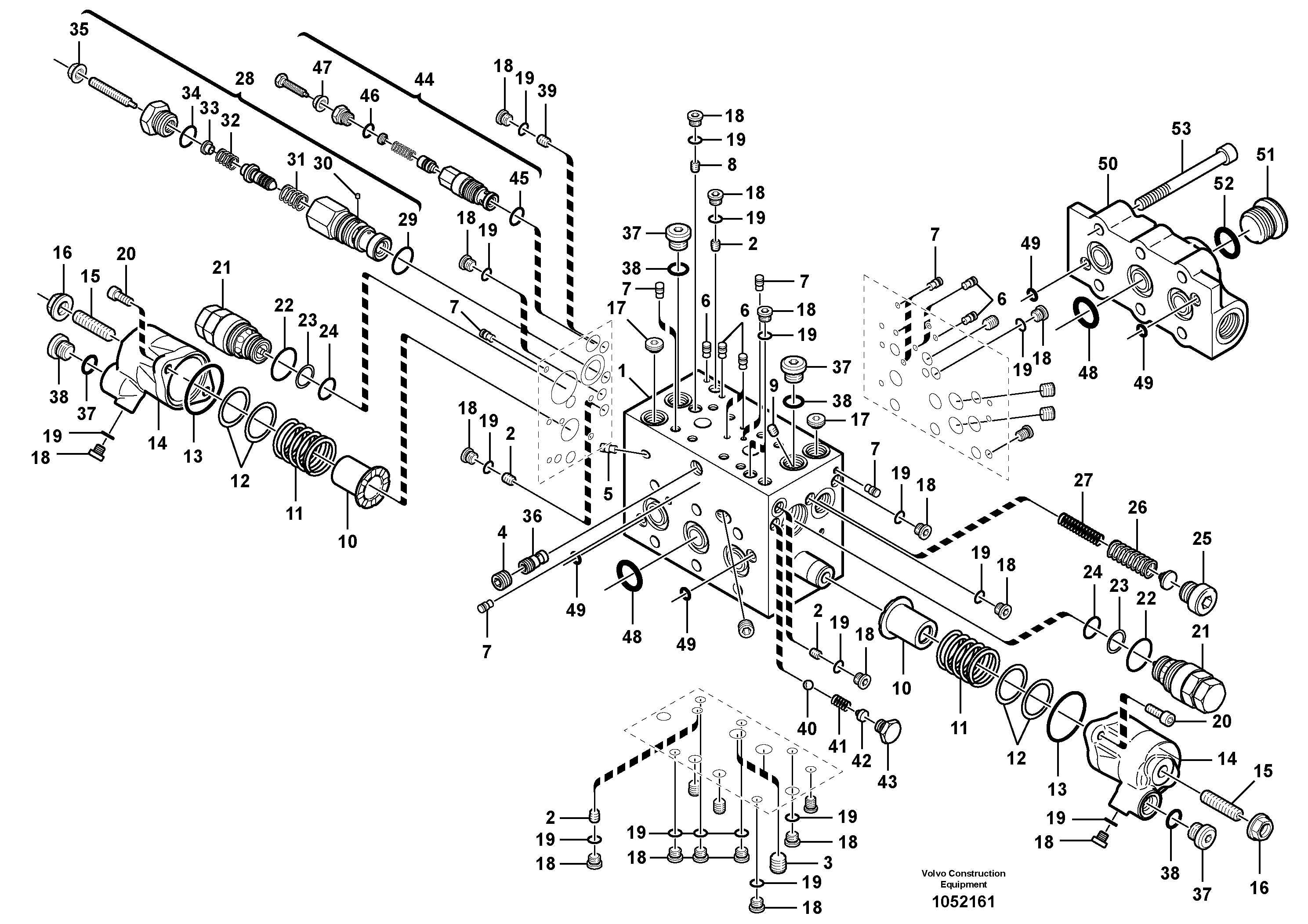 Схема запчастей Volvo EW140C - 5138 Control valve, swivel EW140C
