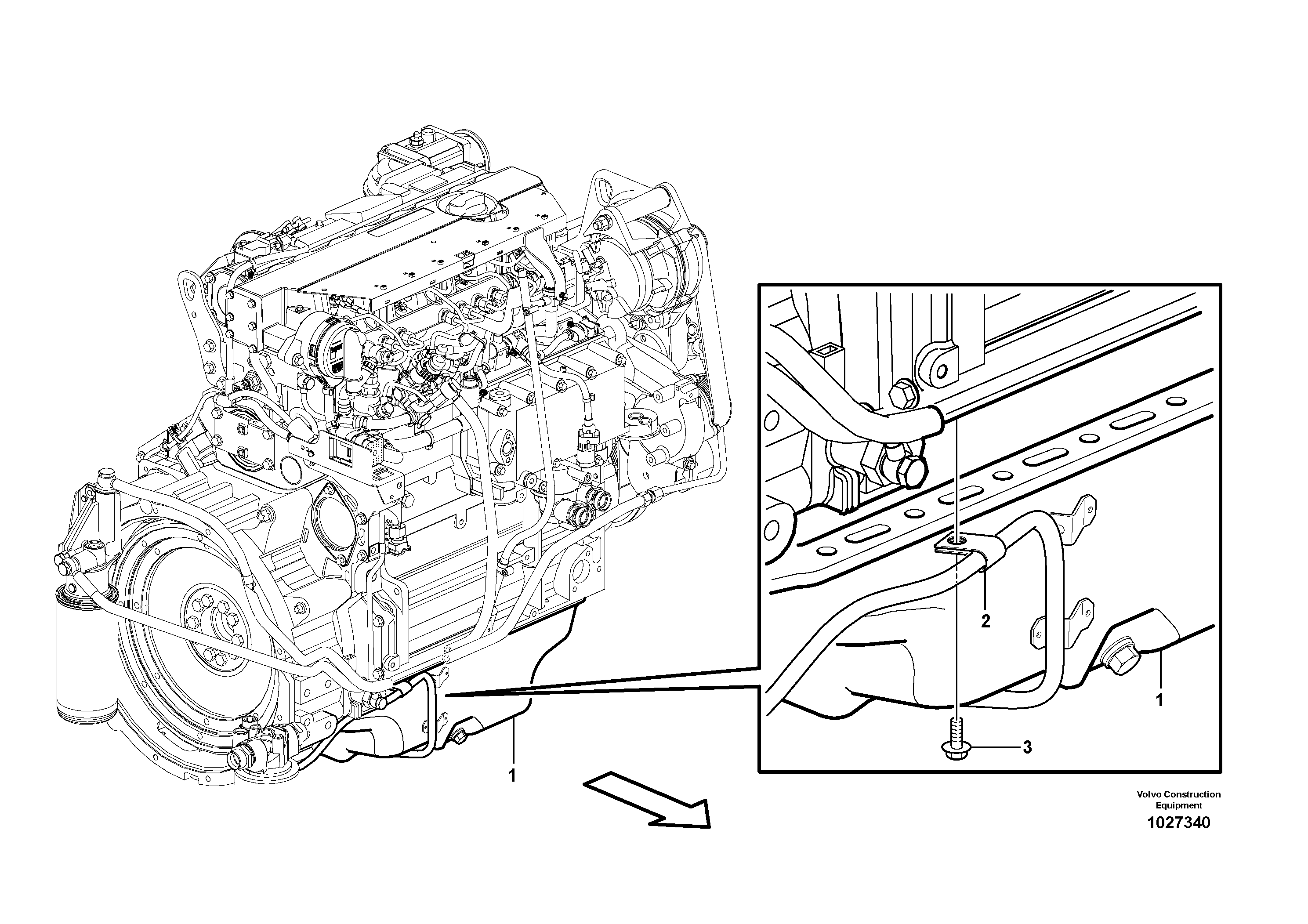 Схема запчастей Volvo EW140C - 49342 Oil sump EW140C