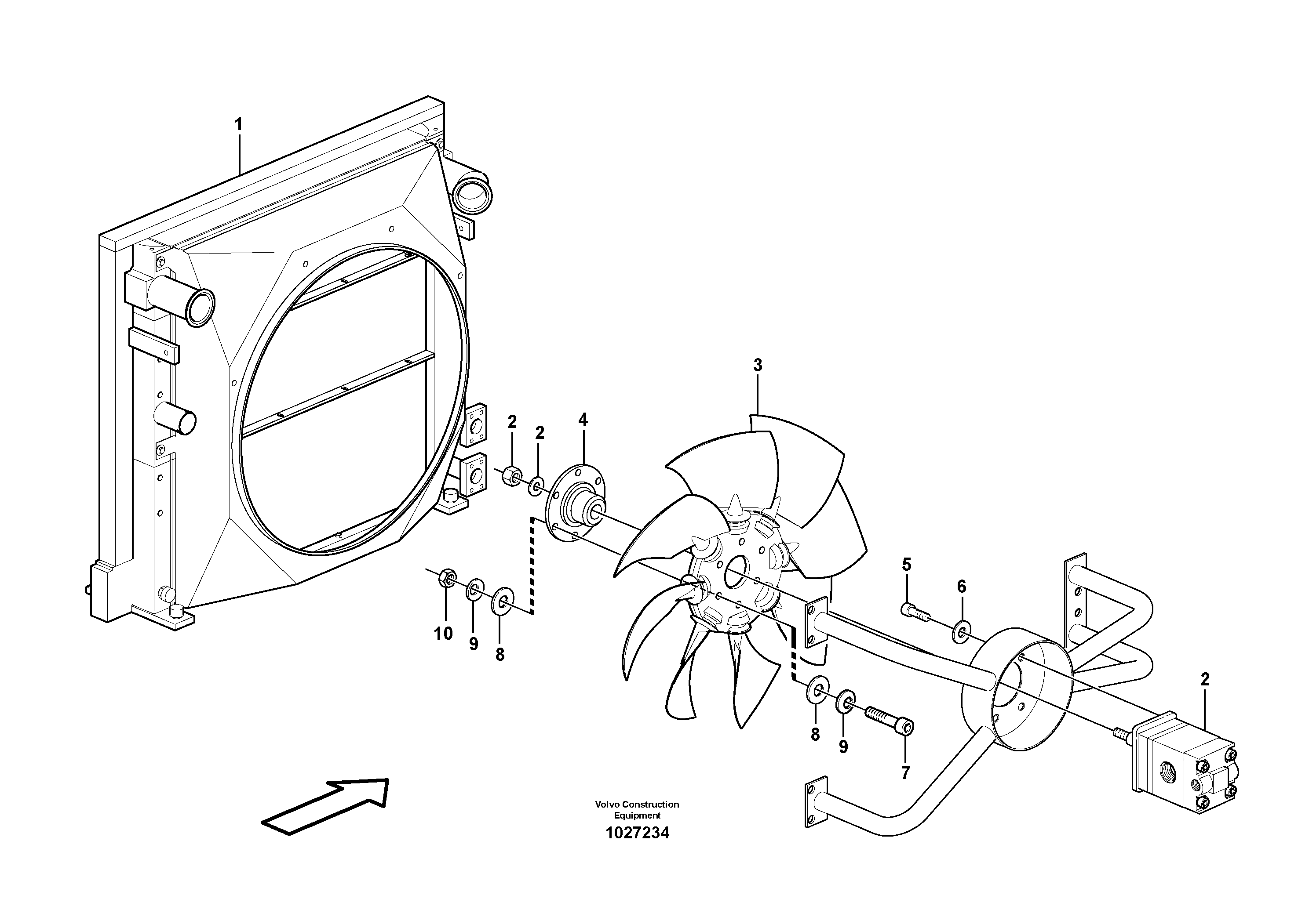 Схема запчастей Volvo EW140C - 51964 Fan EW140C