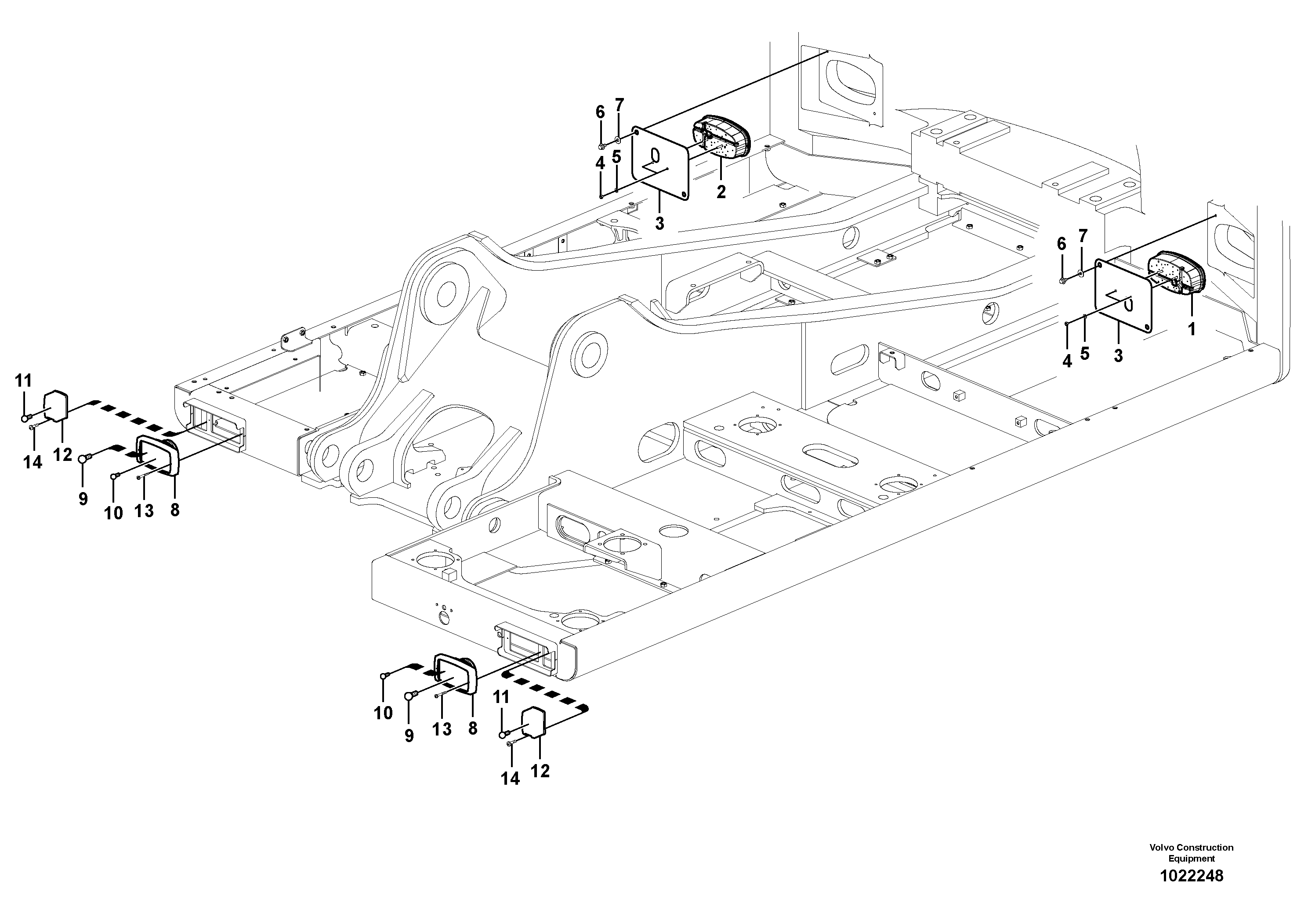 Схема запчастей Volvo EW140C - 69218 Headlight EW140C