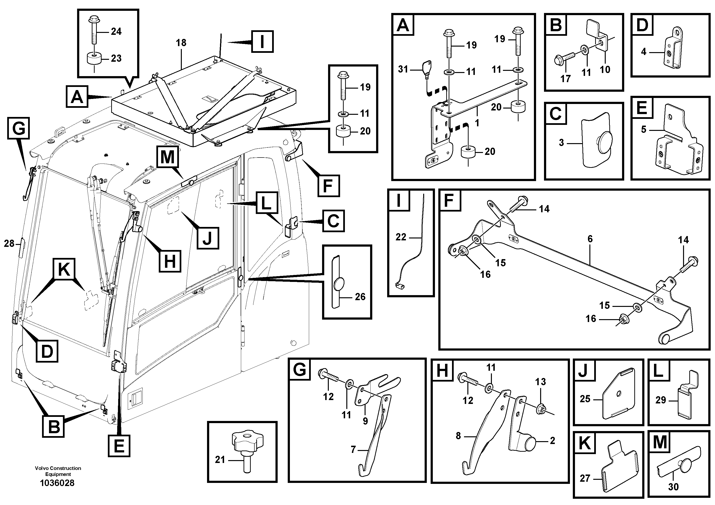 Схема запчастей Volvo EW140C - 80934 Vandalism kit EW140C
