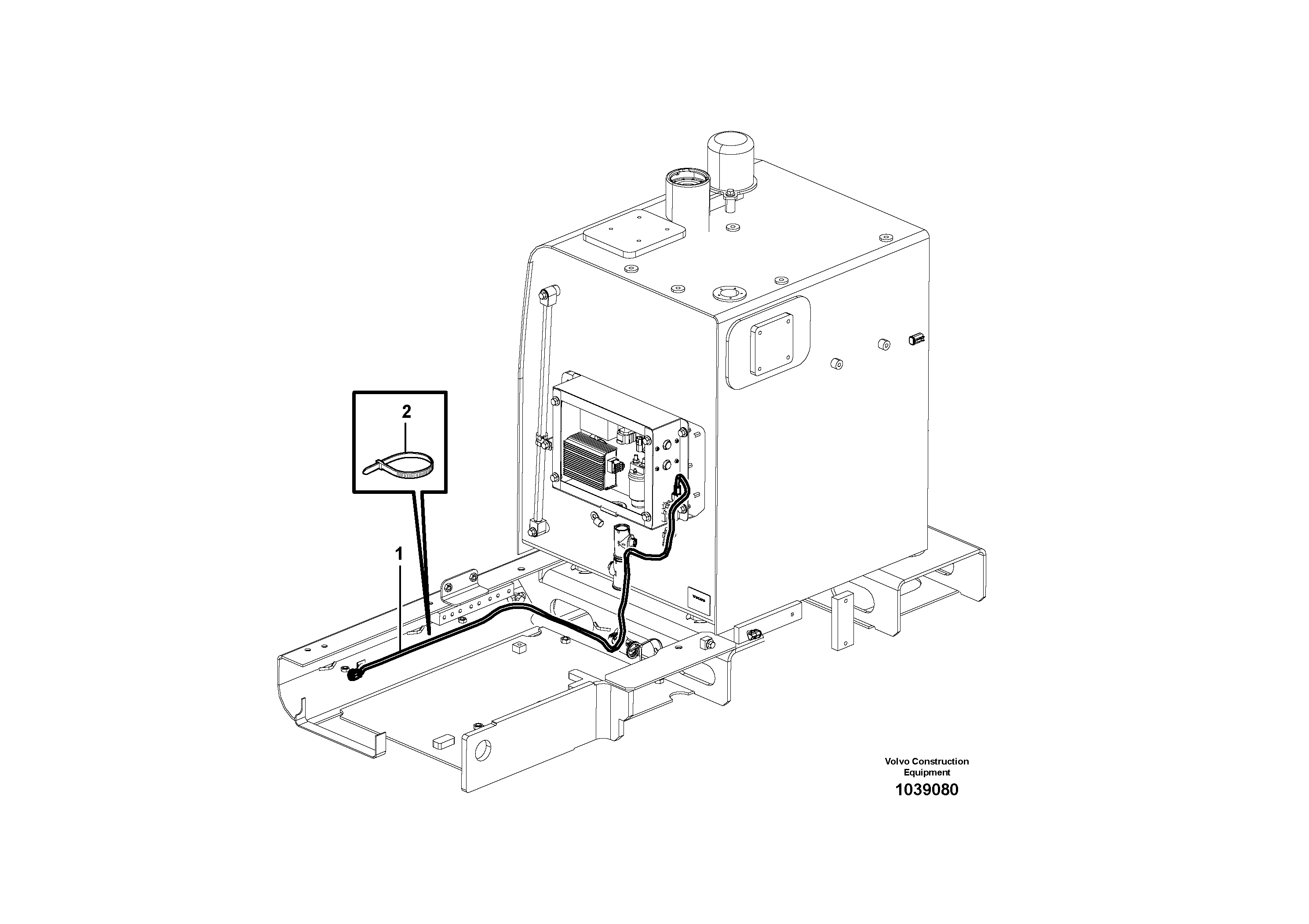 Схема запчастей Volvo EW140C - 49658 Modification kit outside temperature gauge EW140C