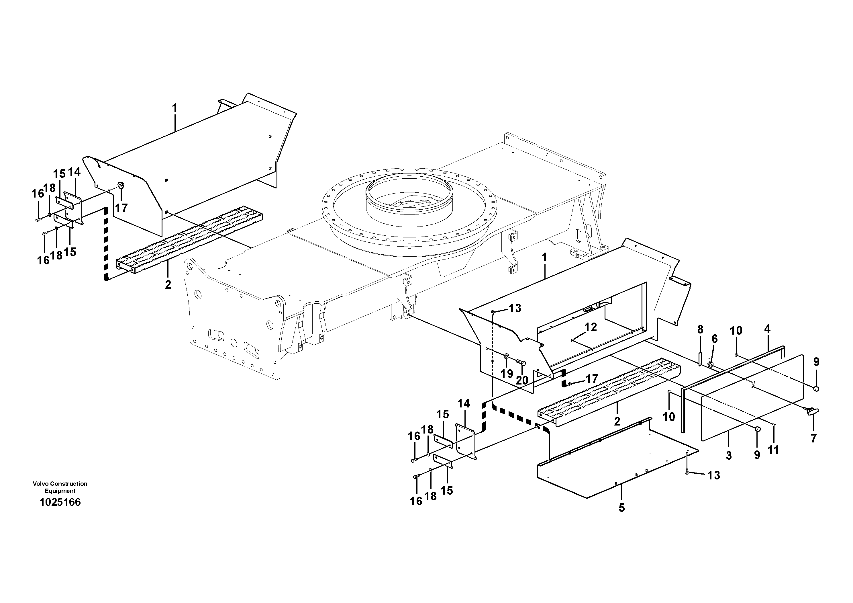 Схема запчастей Volvo EW160C - 90303 Foot step EW160C