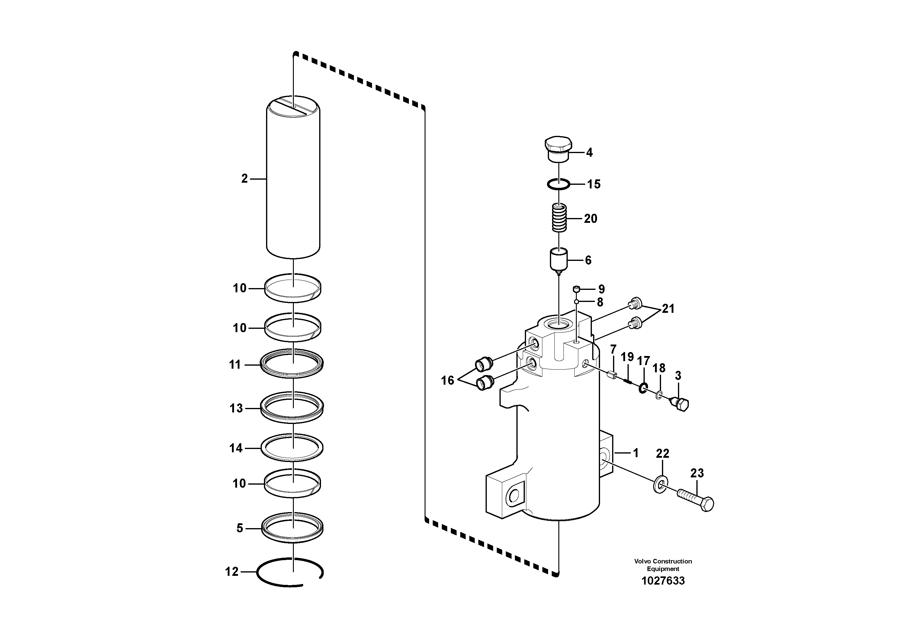 Схема запчастей Volvo EW160C - 81700 Oscillating system EW160C