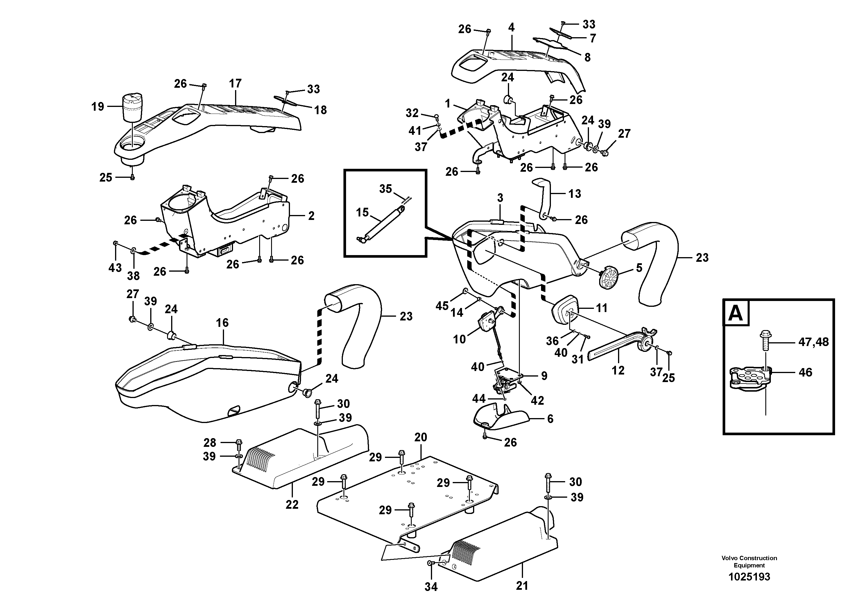 Схема запчастей Volvo EW160C - 81589 Instrument panel, control panel EW160C