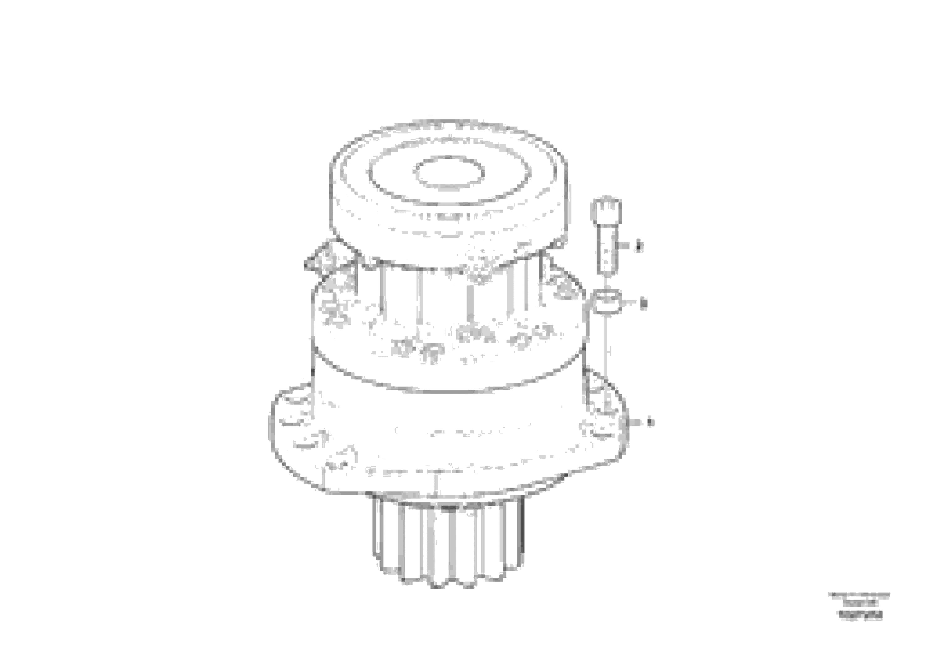 Схема запчастей Volvo EW160C - 77697 Поворотный редуктор (Гидромотор поворота платформы) EW160C
