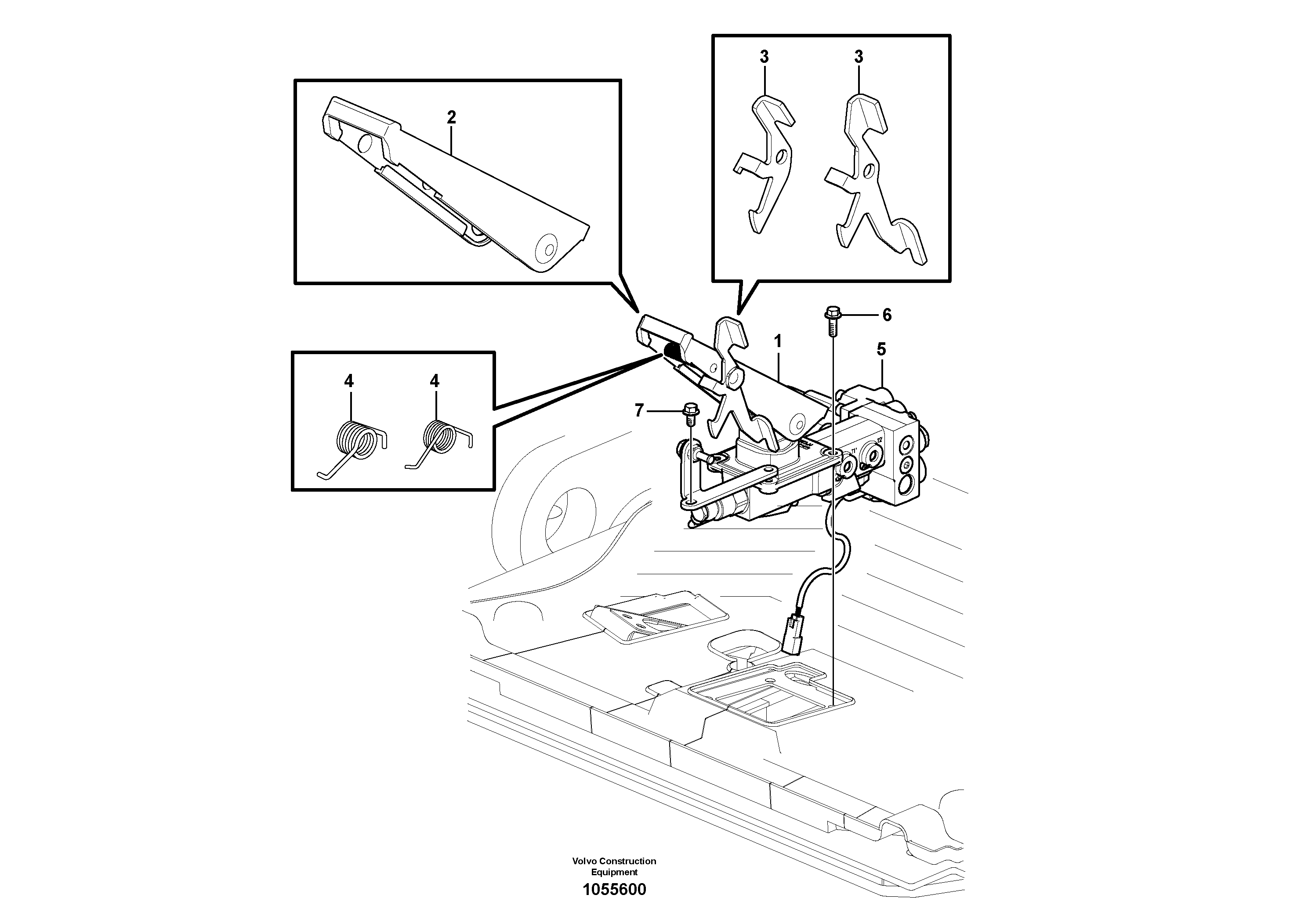 Схема запчастей Volvo EW160C - 90642 Hydraulic system, upper brake line EW160C