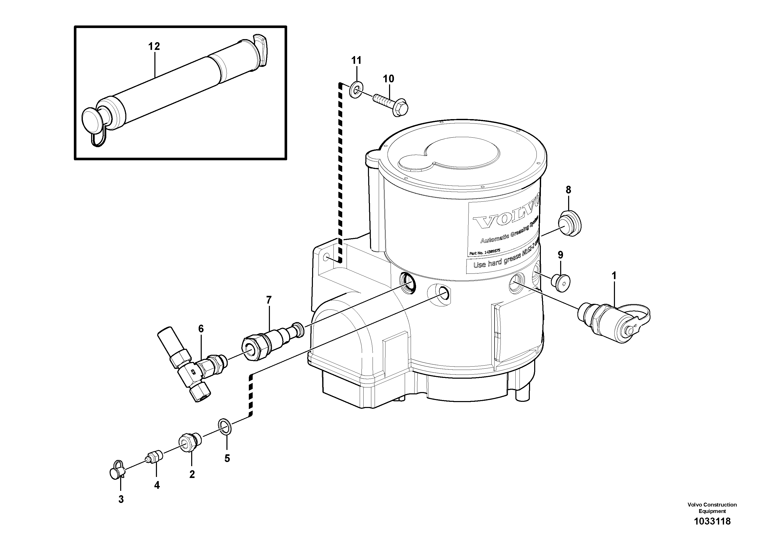 Схема запчастей Volvo EW160C - 89064 Pump with fitting parts EW160C
