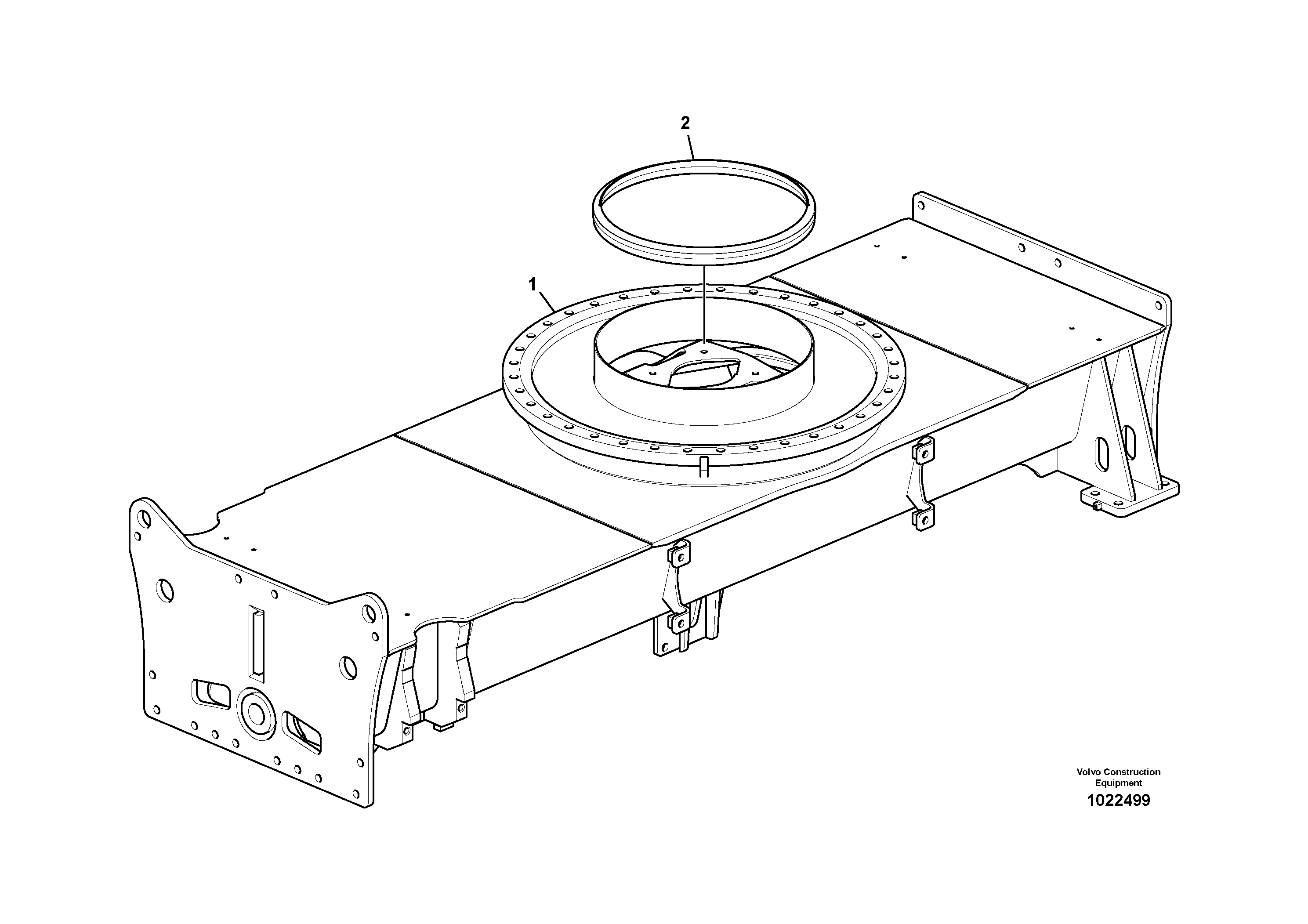 Схема запчастей Volvo EW160C - 84103 Рама экскаватора (ходовой части, шасси) EW160C