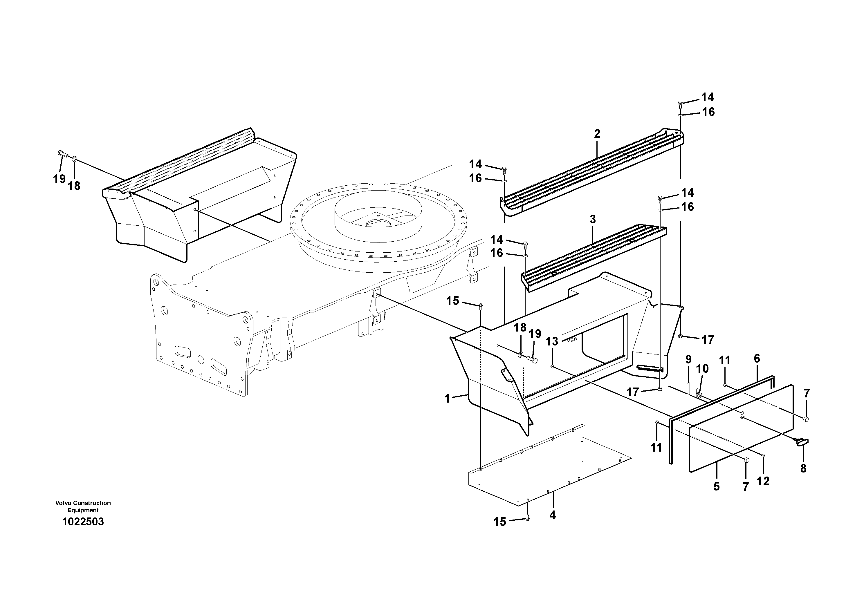 Схема запчастей Volvo EW160C - 84437 Foot step EW160C