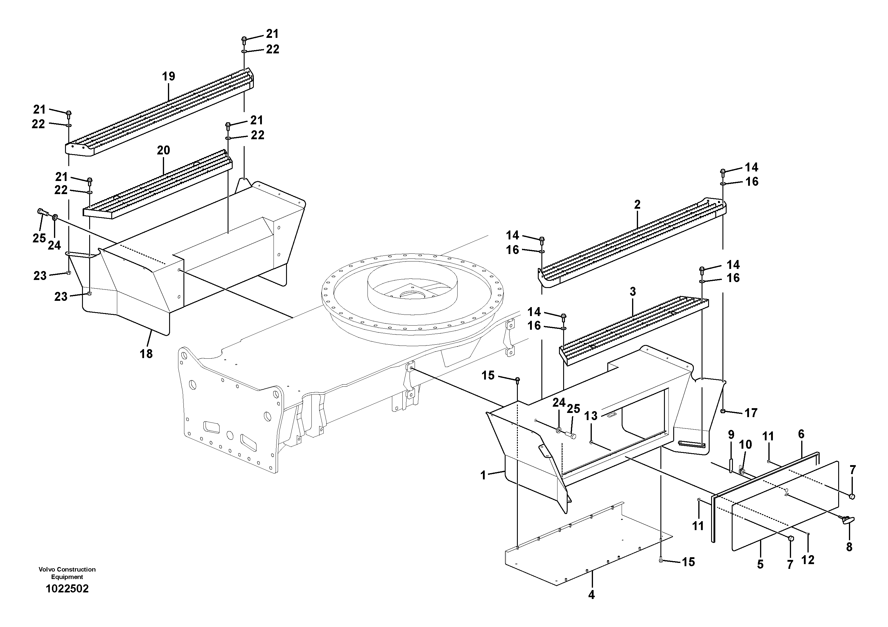 Схема запчастей Volvo EW160C - 86073 Foot step EW160C