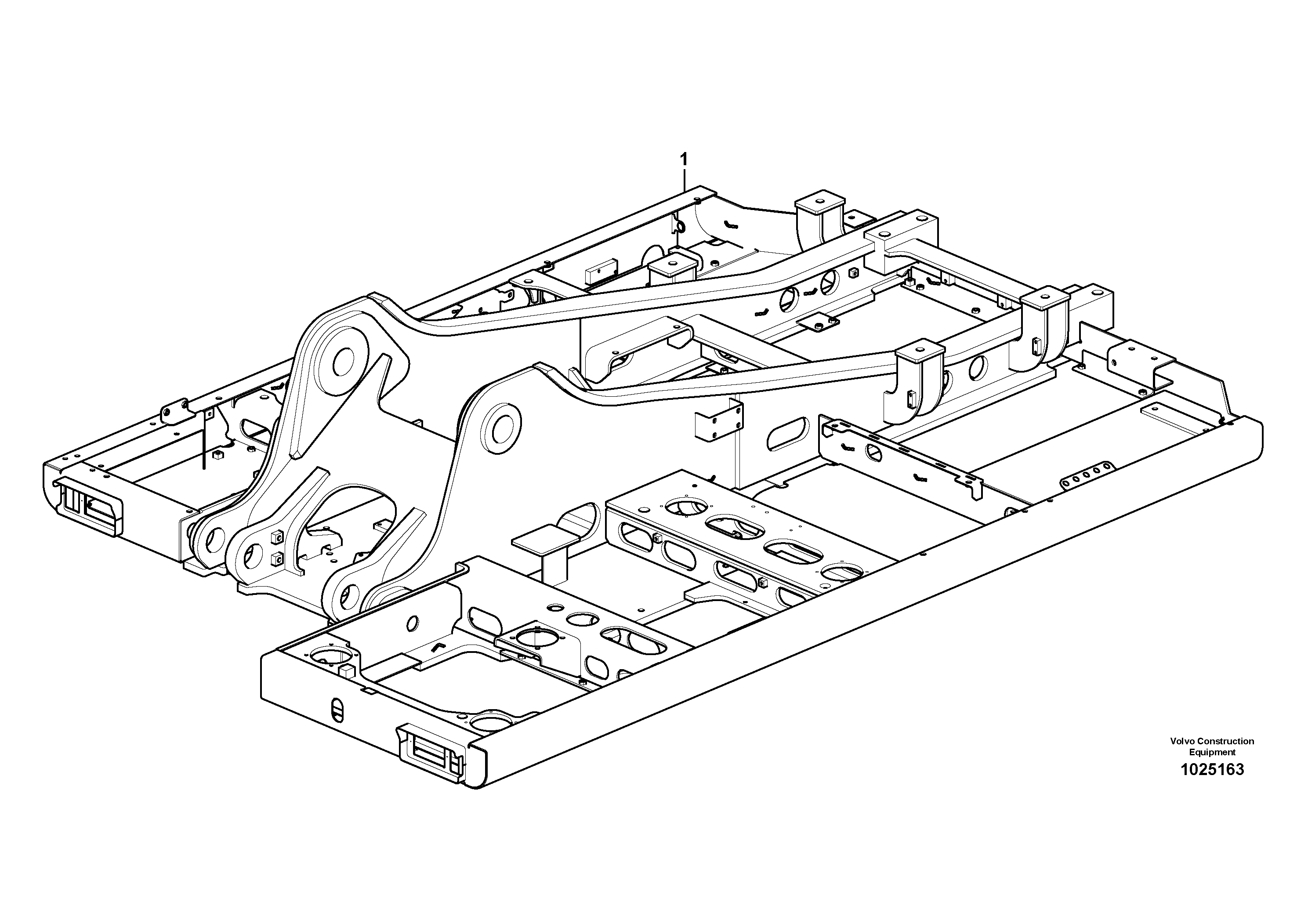 Схема запчастей Volvo EW180C - 18669 Upper frame EW180C