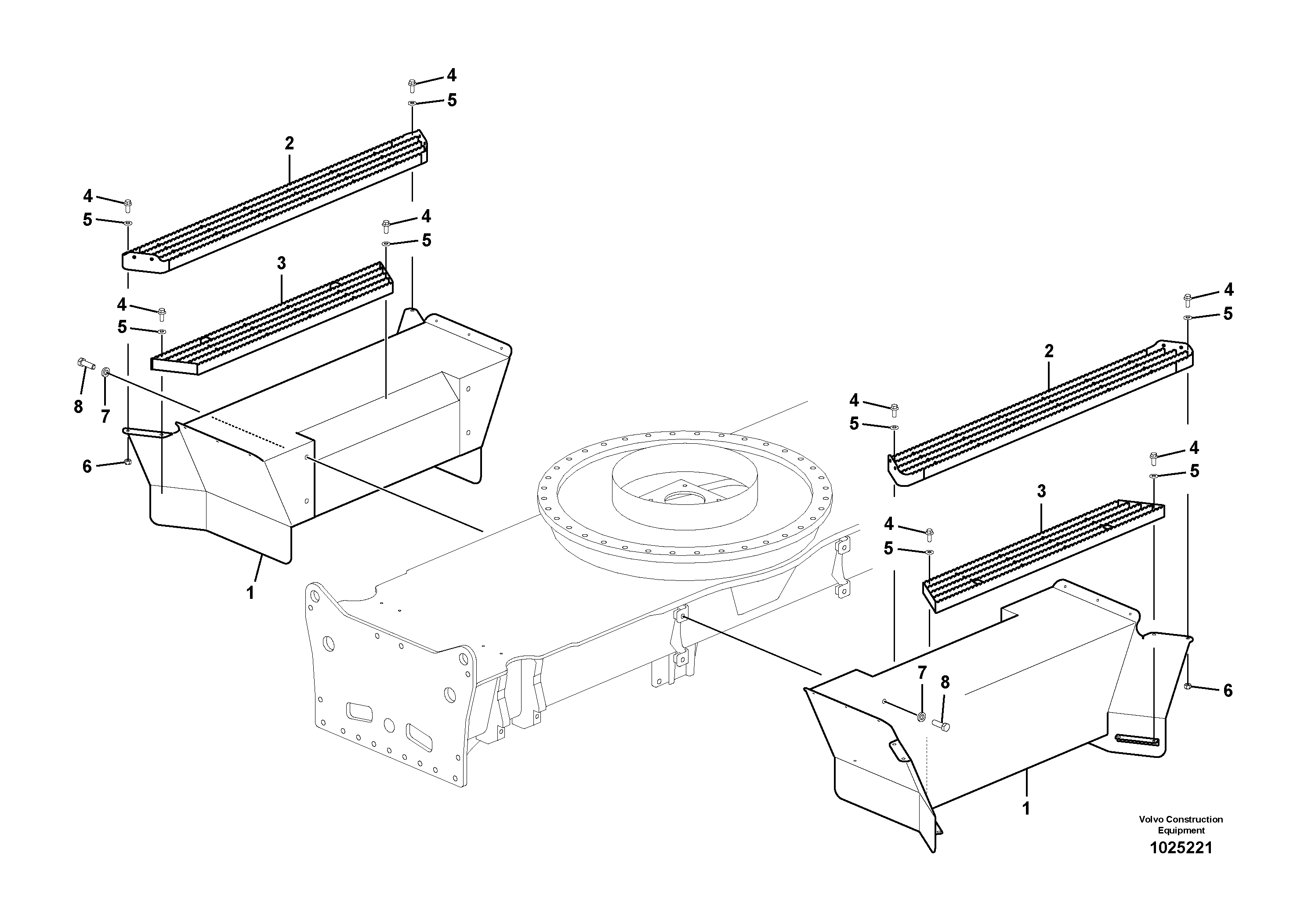 Схема запчастей Volvo EW180C - 18680 Foot step EW180C