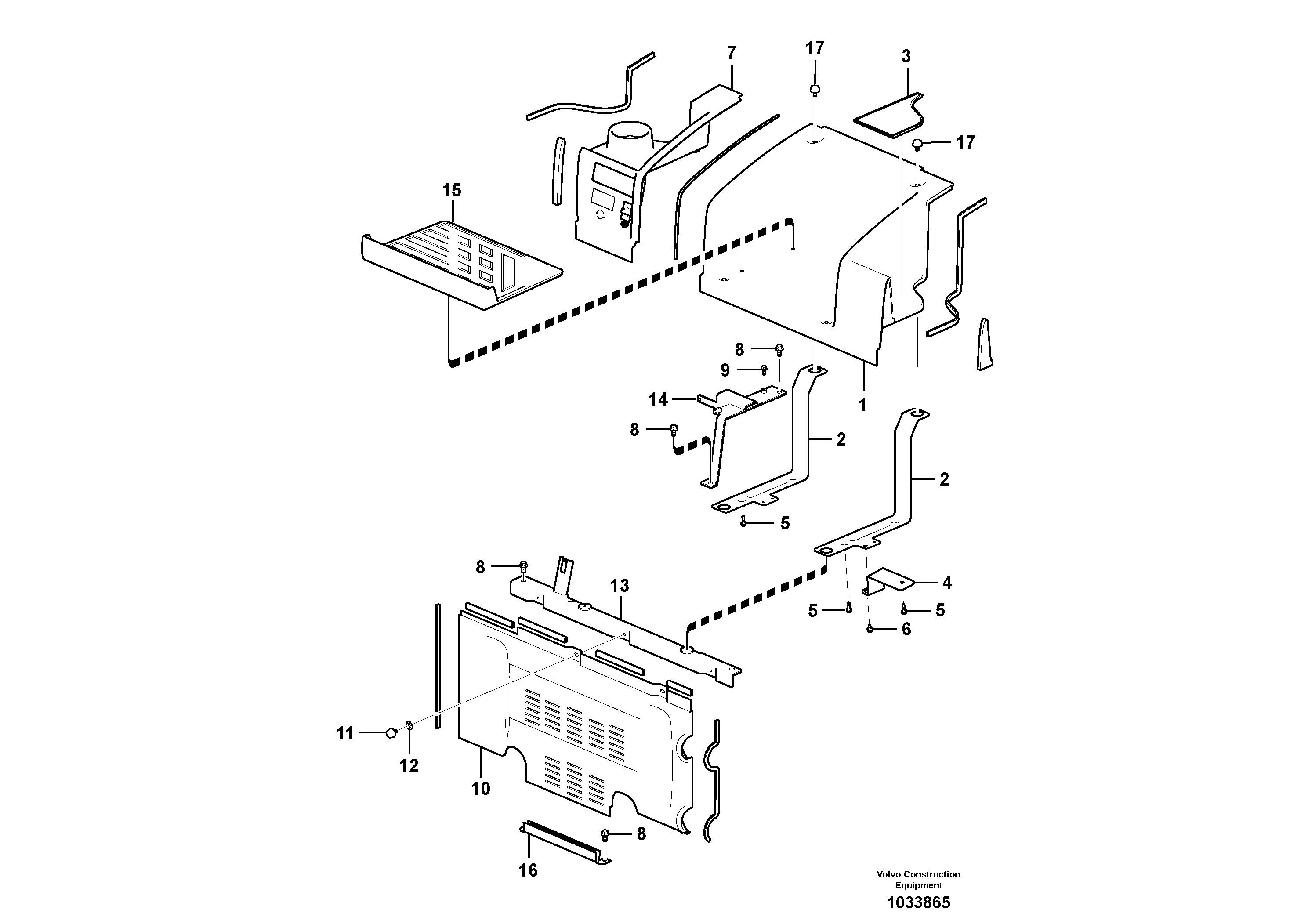 Схема запчастей Volvo EW180C - 24647 Instrument panel, radio panel EW180C