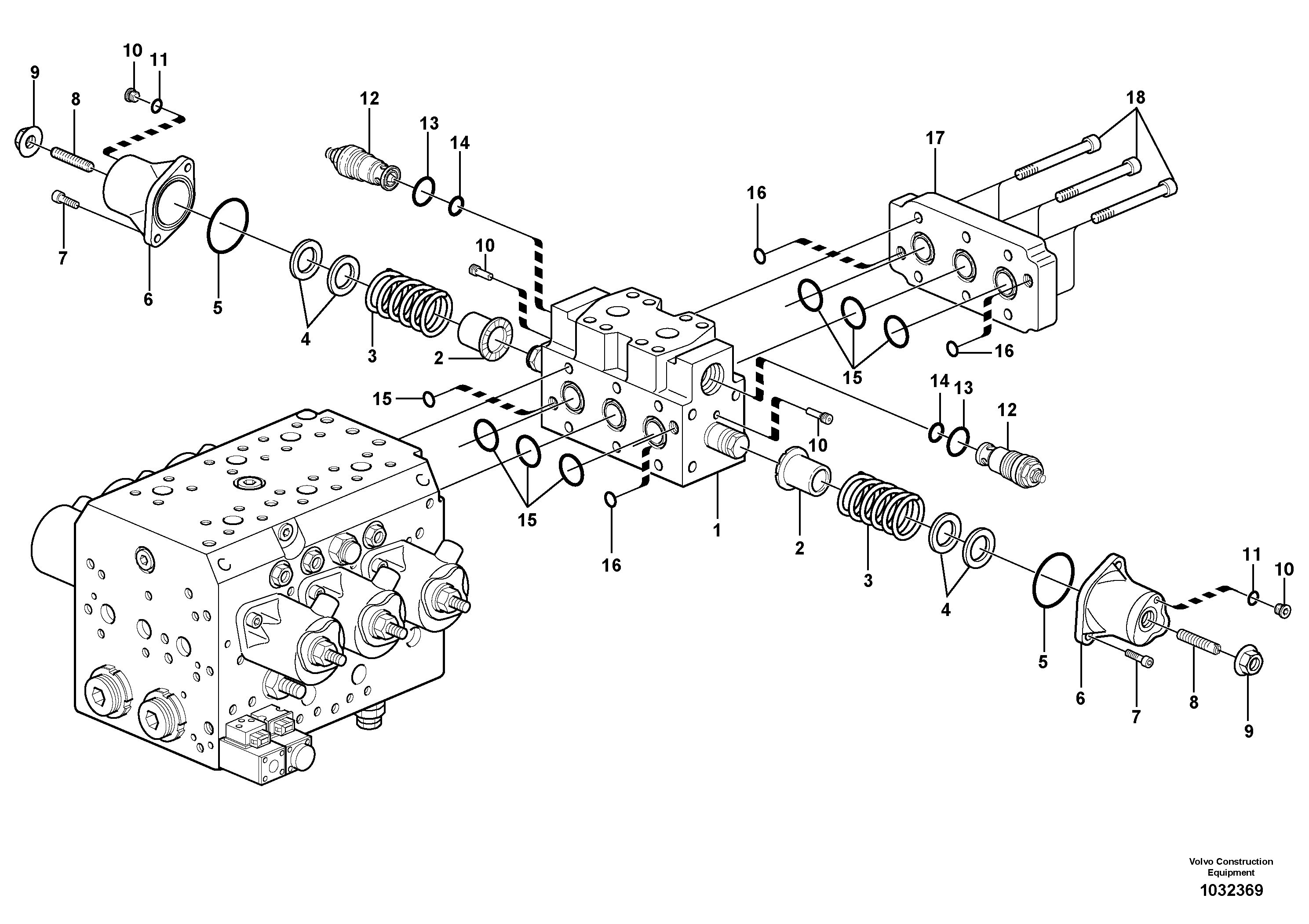 Схема запчастей Volvo EW180C - 49336 Hydraulic valve, X1 EW180C
