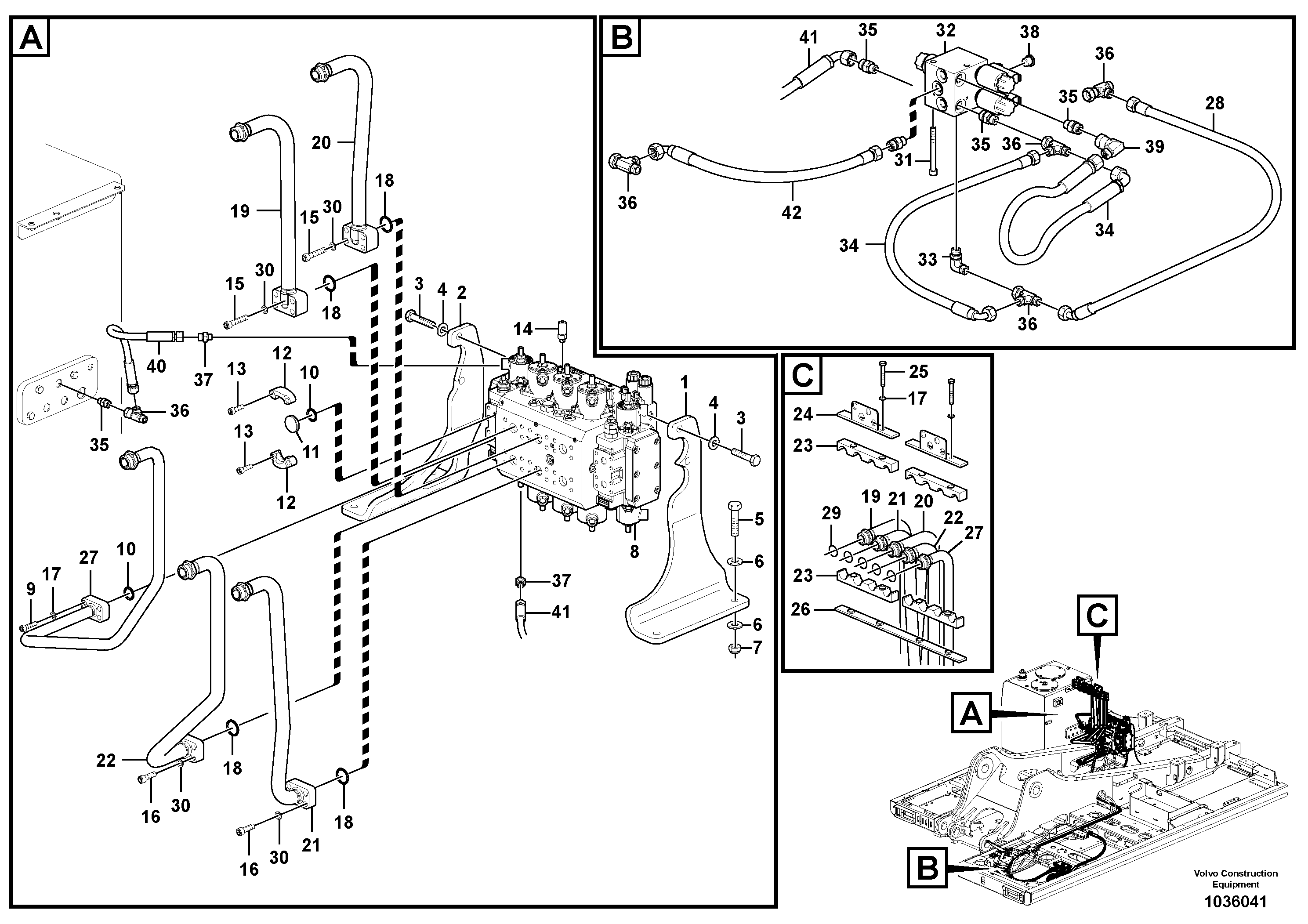 Схема запчастей Volvo EW180C - 88663 Hydraulic valve EW180C