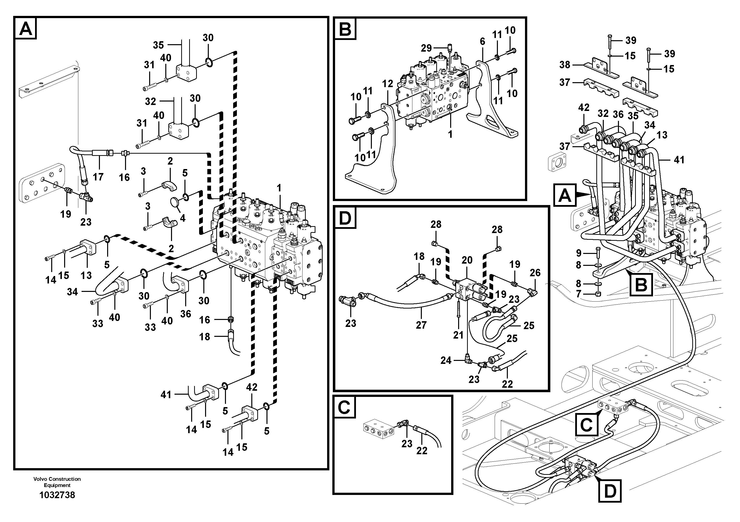 Схема запчастей Volvo EW180C - 88985 Hydraulic valve EW180C