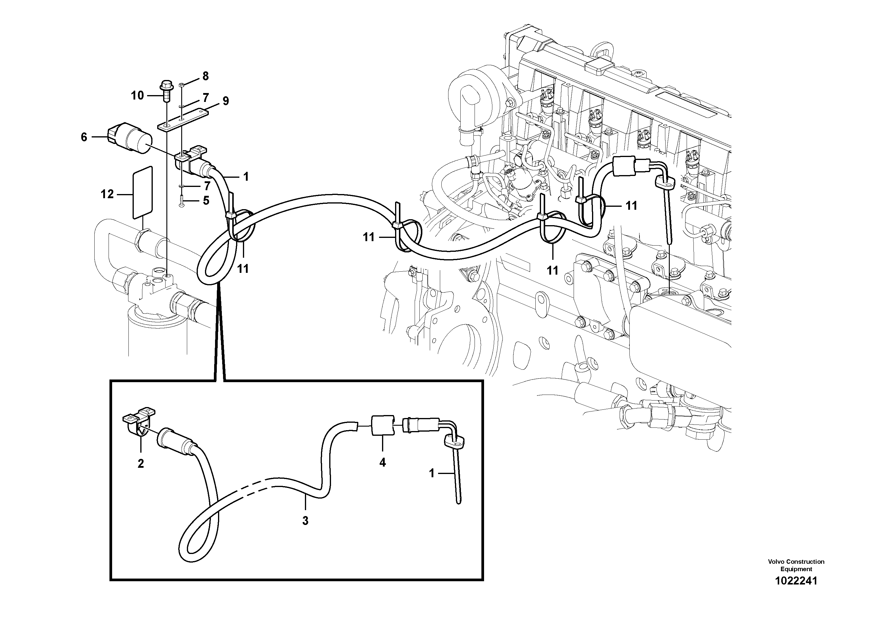 Схема запчастей Volvo EW180C - 12998 Engine block heater EW180C
