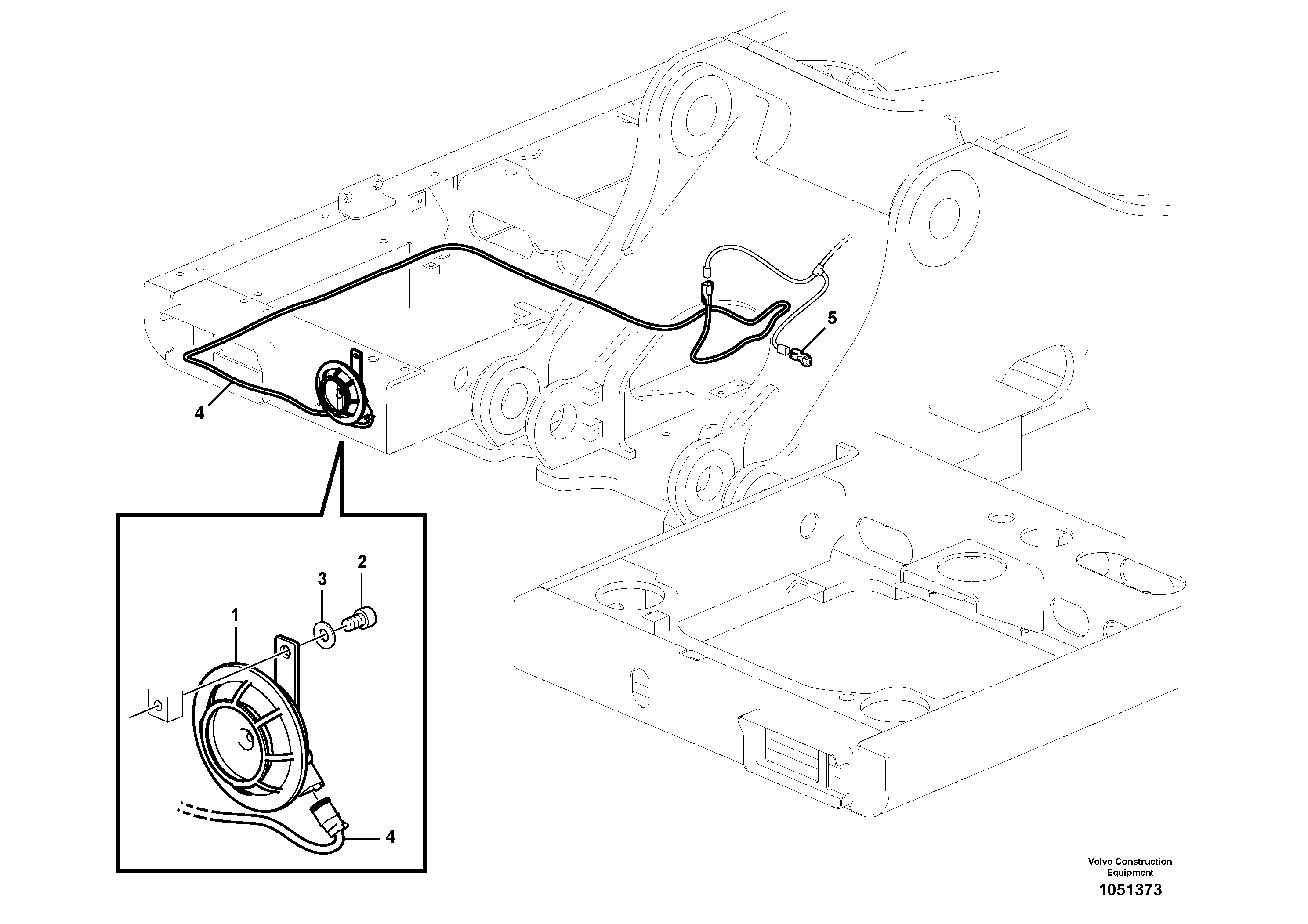 Схема запчастей Volvo EW180C - 8857 Horn EW180C