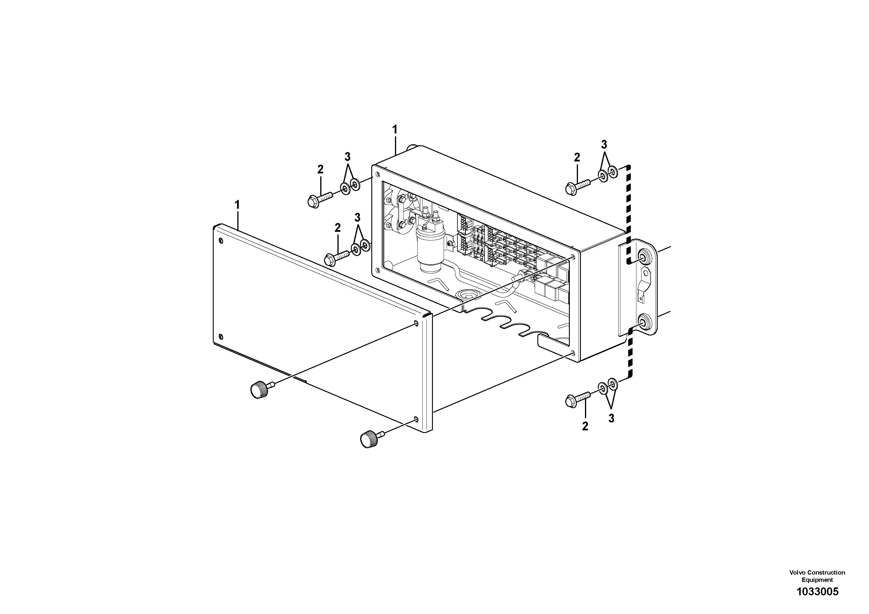 Схема запчастей Volvo EW180C - 59128 Electrical distribution box EW180C