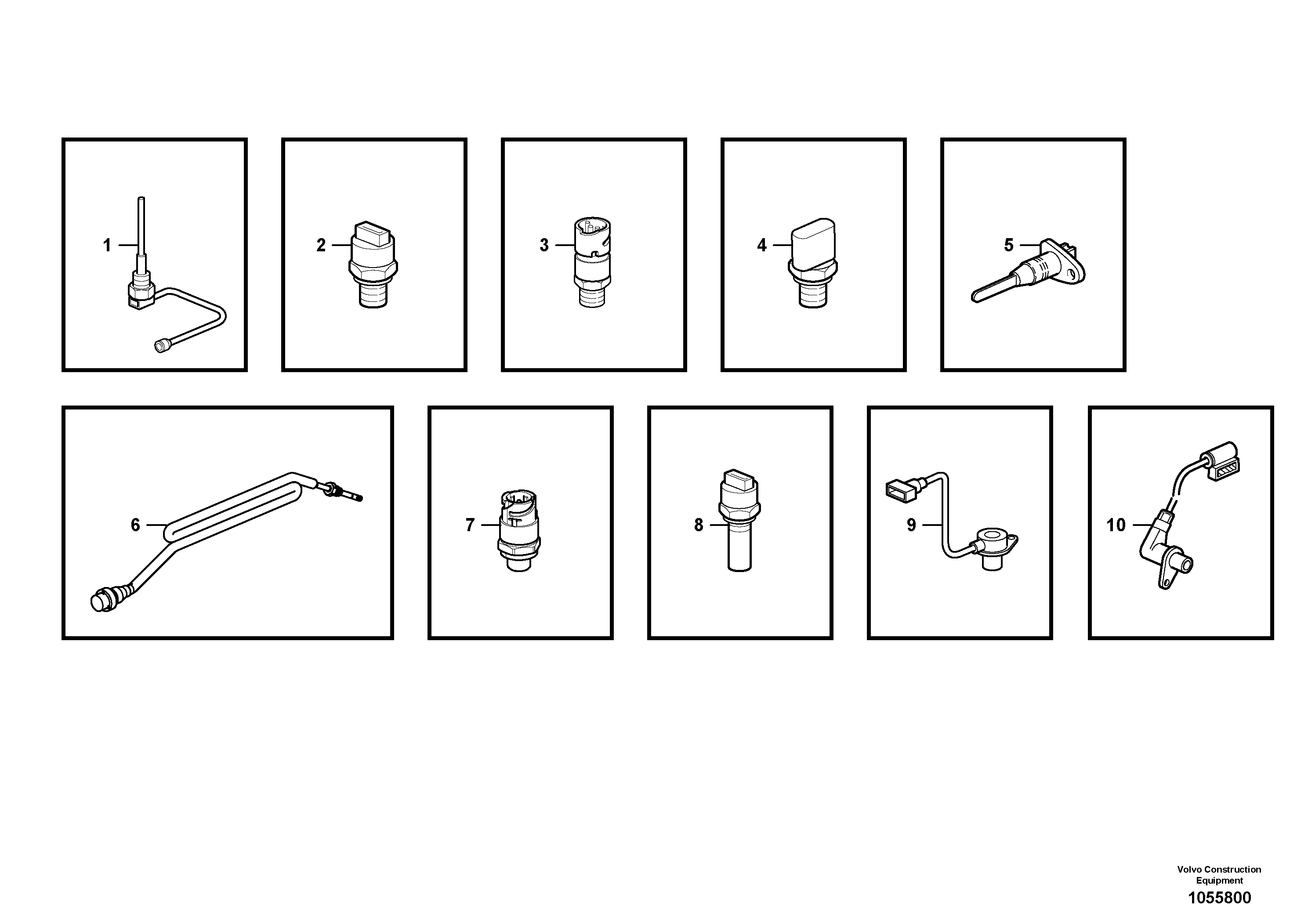 Схема запчастей Volvo EW180C - 30615 Sensors, reference list EW180C